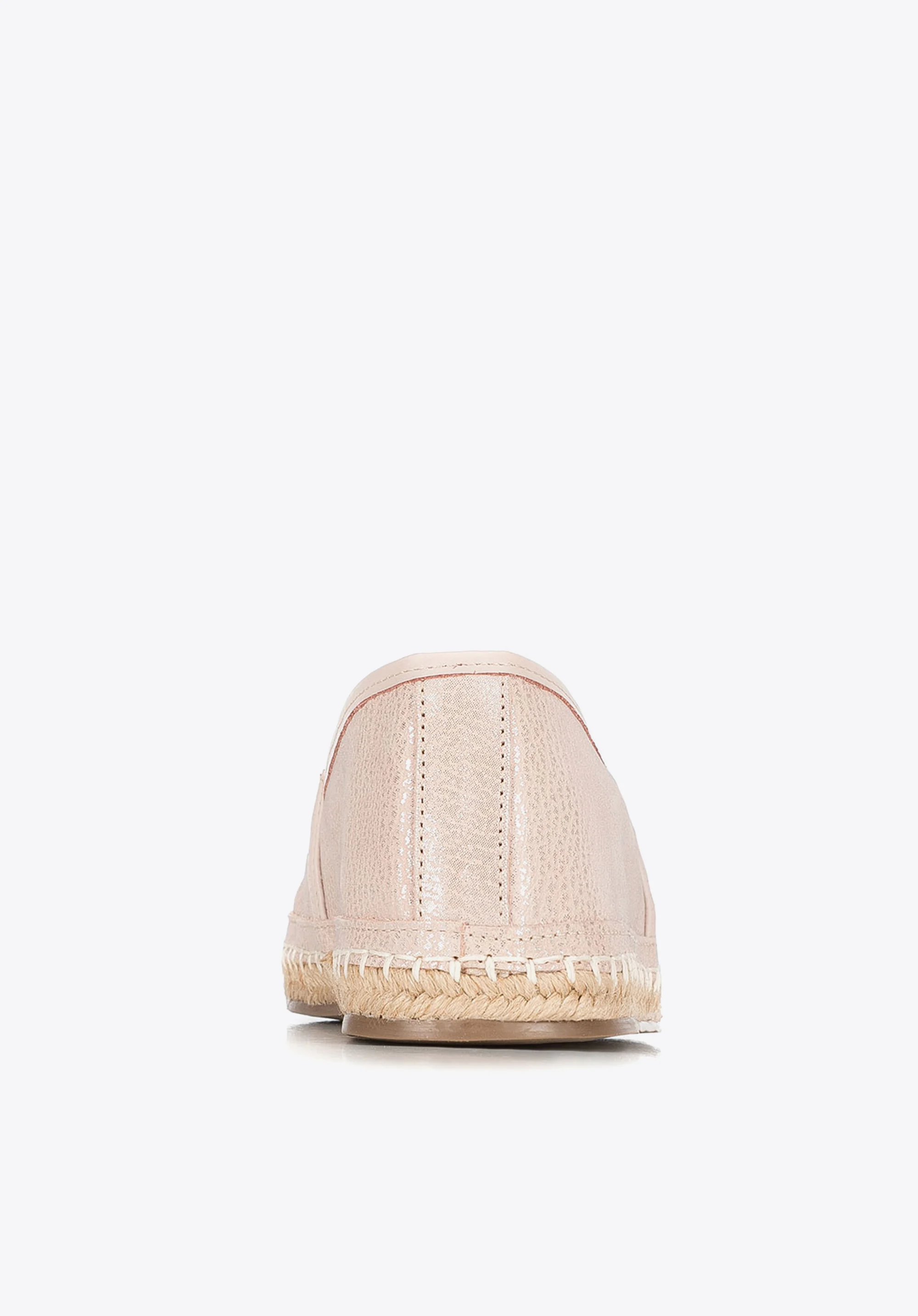 Damskie espadryle z połyskliwego nubuku