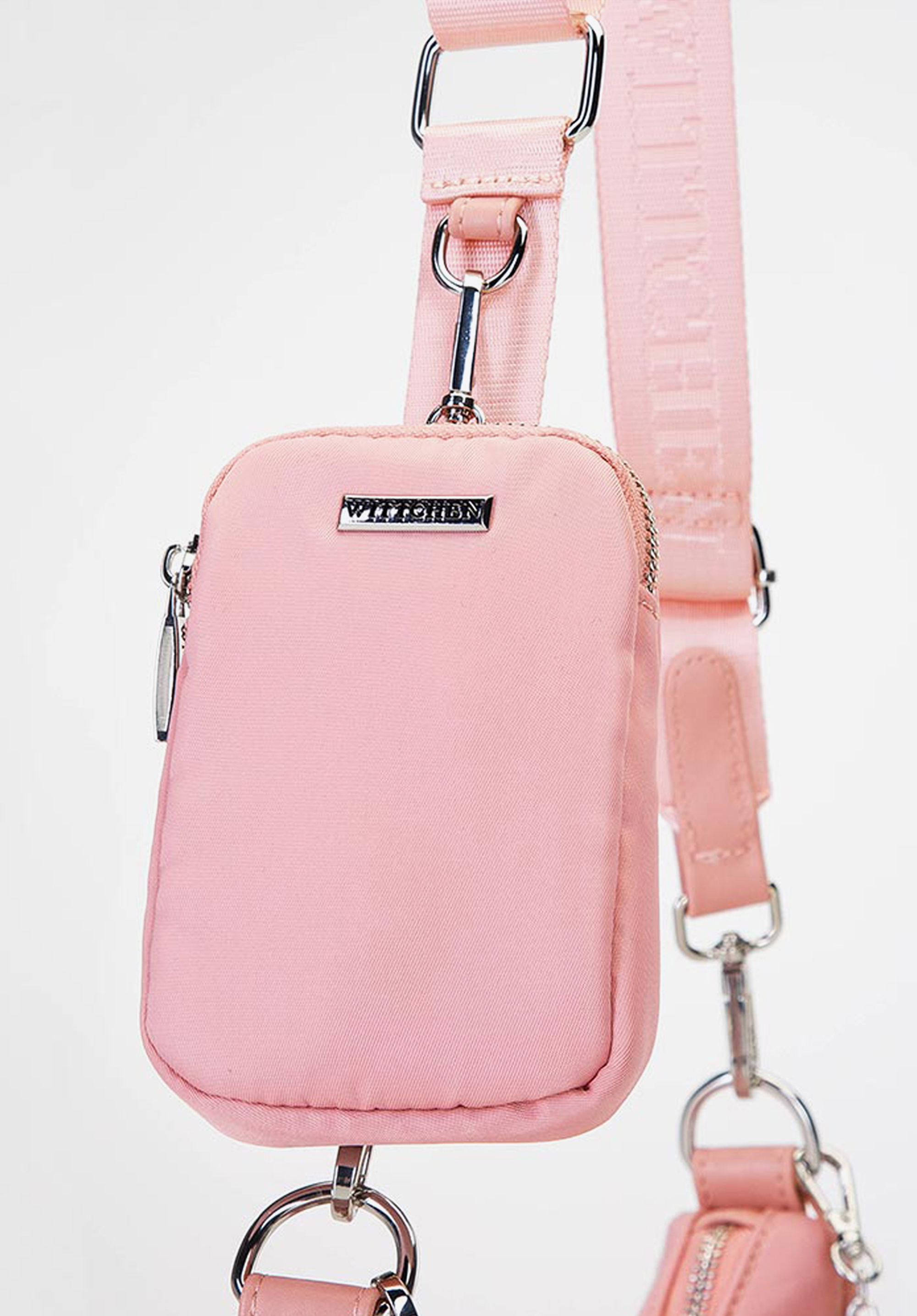 Torebka rogal z tkaniny z saszetką