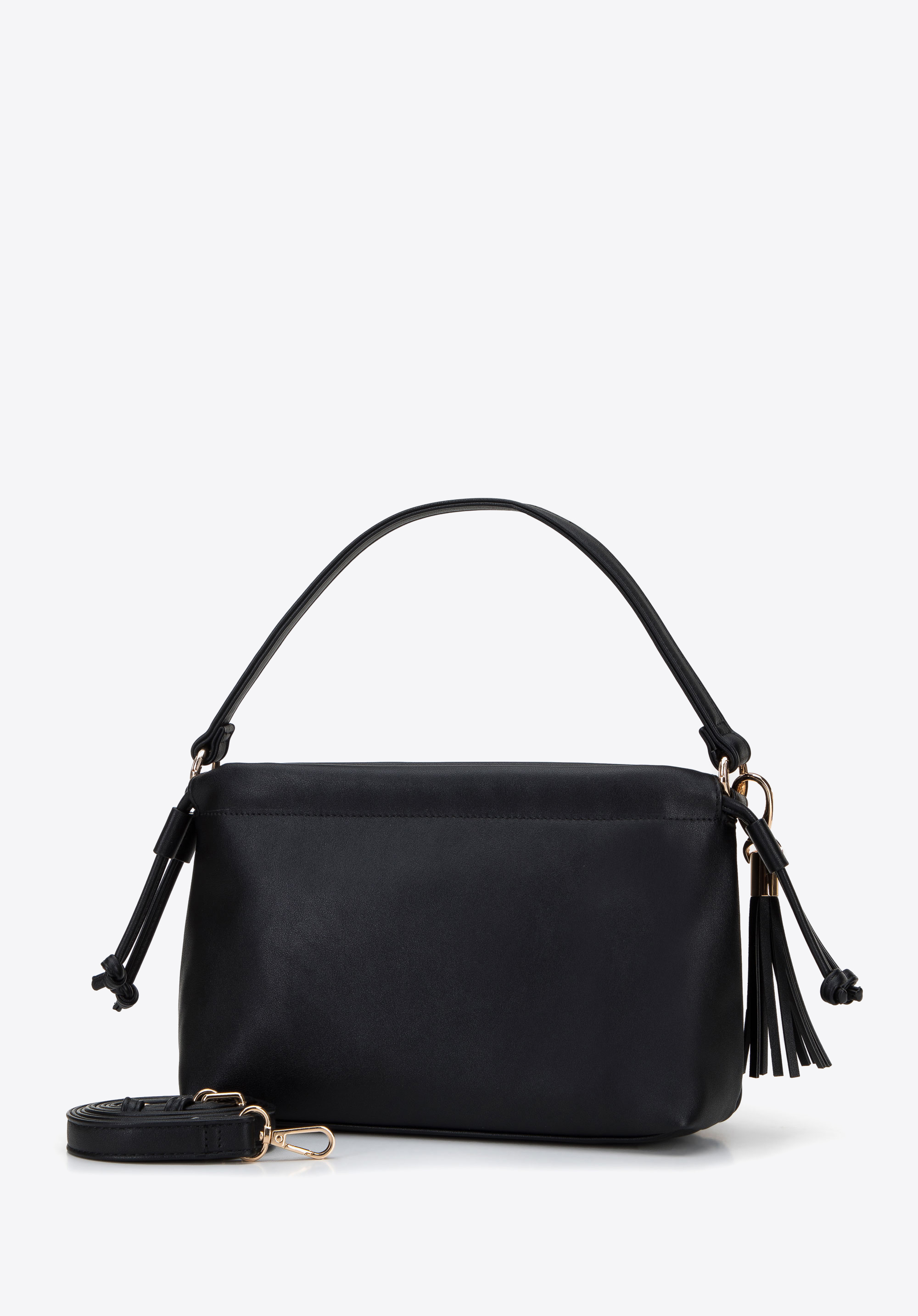 Damska torebka z ekoskóry z troczkami