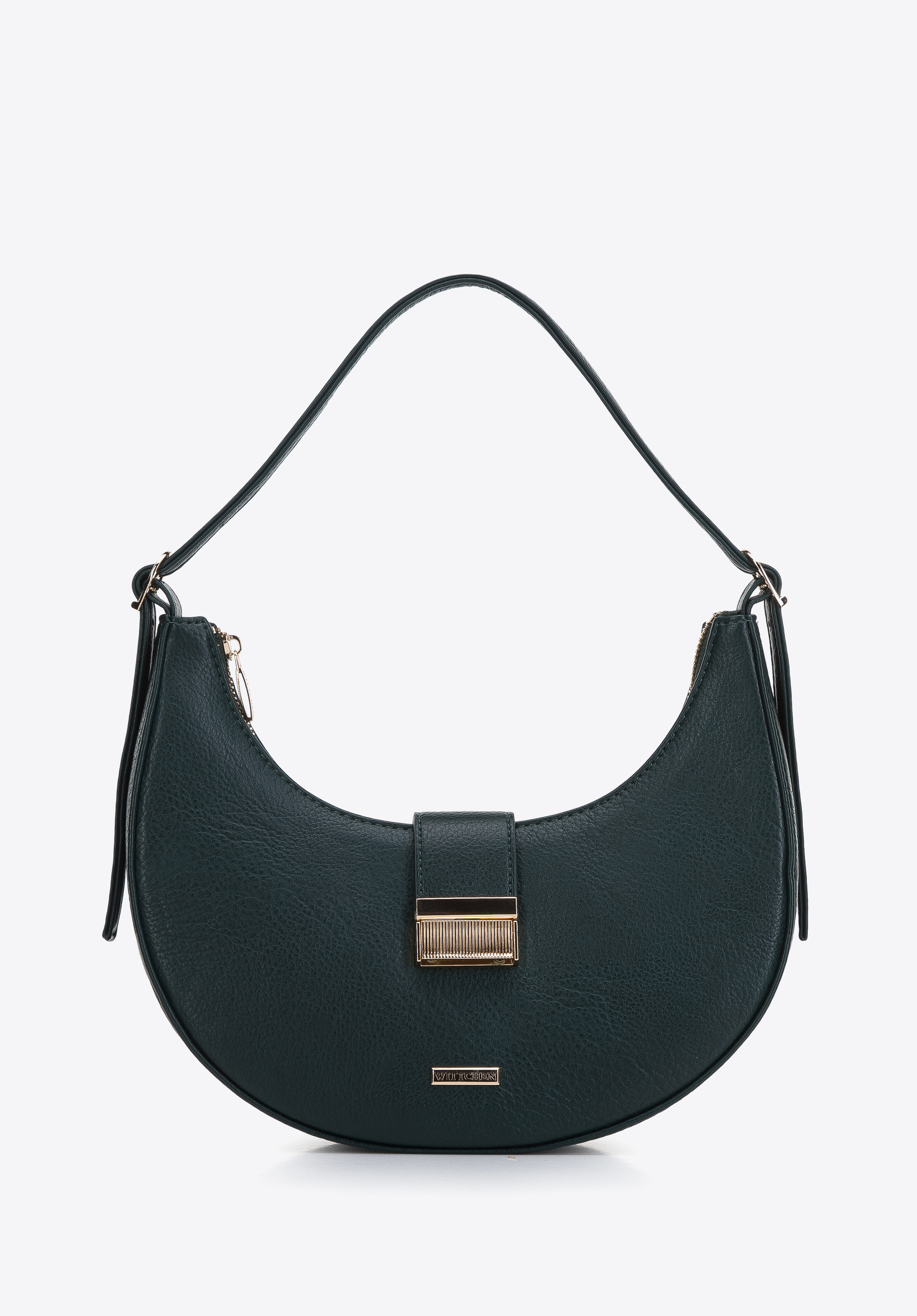 Torebka bagietka z ekoskóry z klamrą