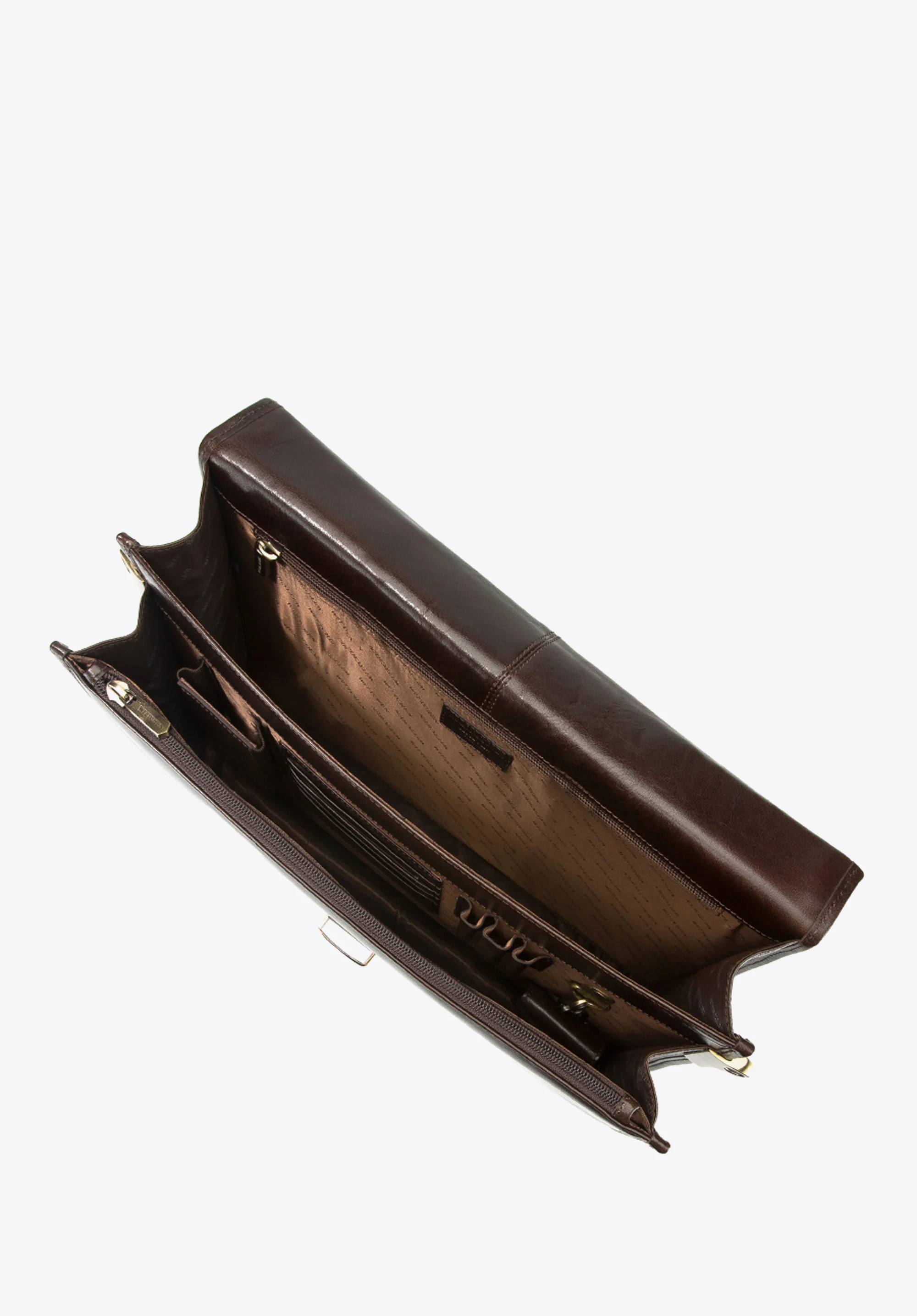 Teczka skórzana z prostą klapą