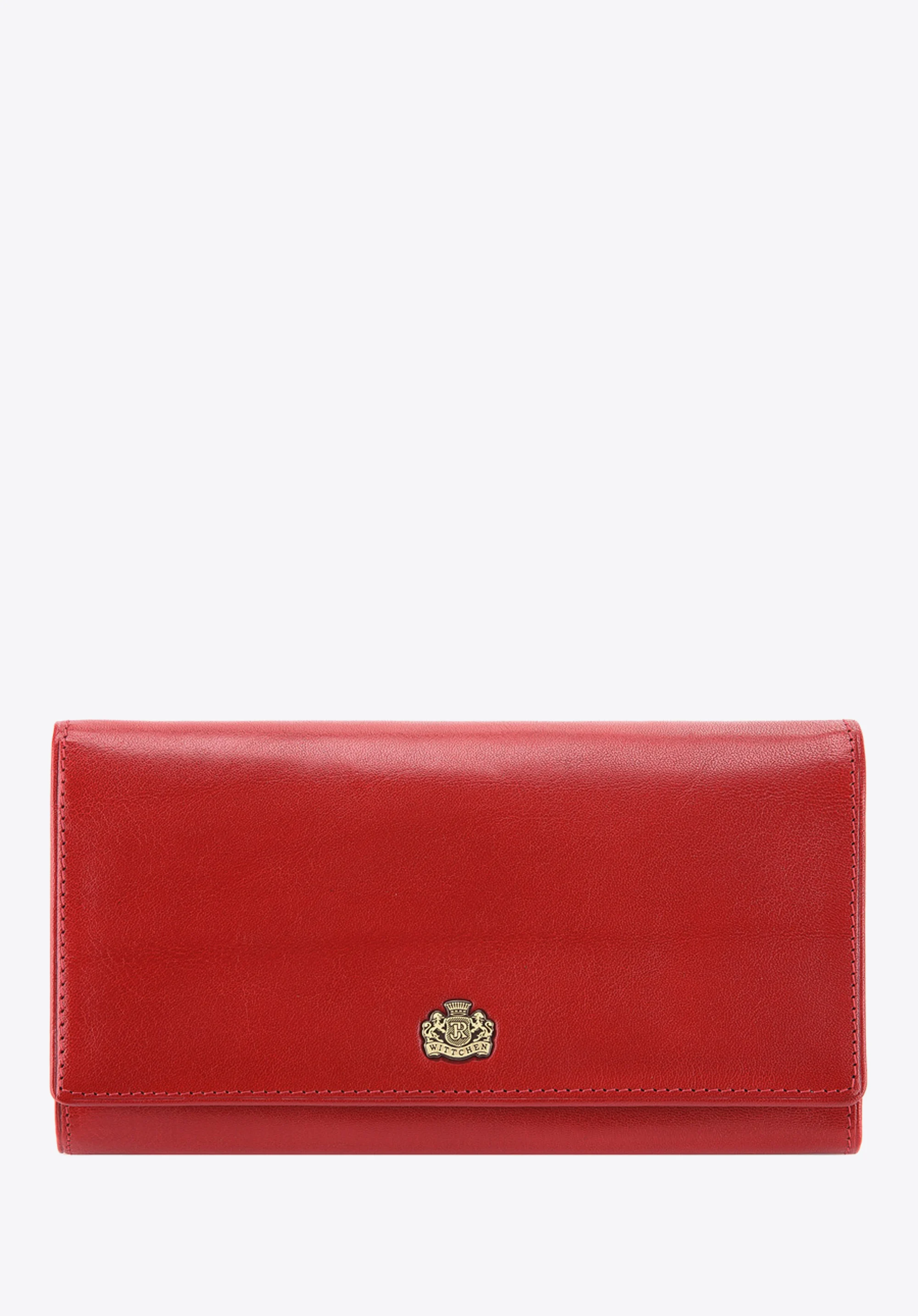 Damski portfel ze skóry z herbem duży