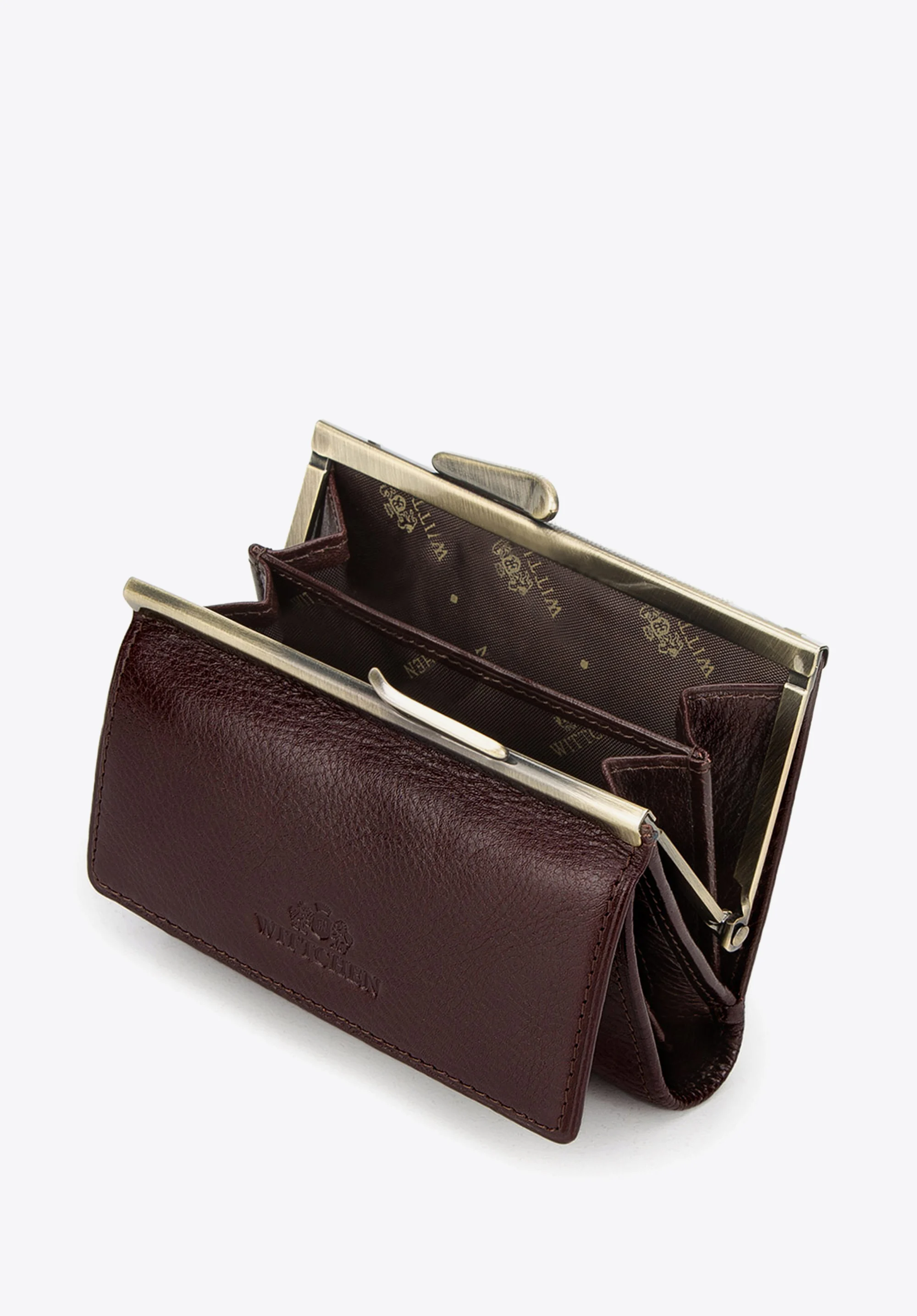 Damski portfel ze skóry na bigiel mały