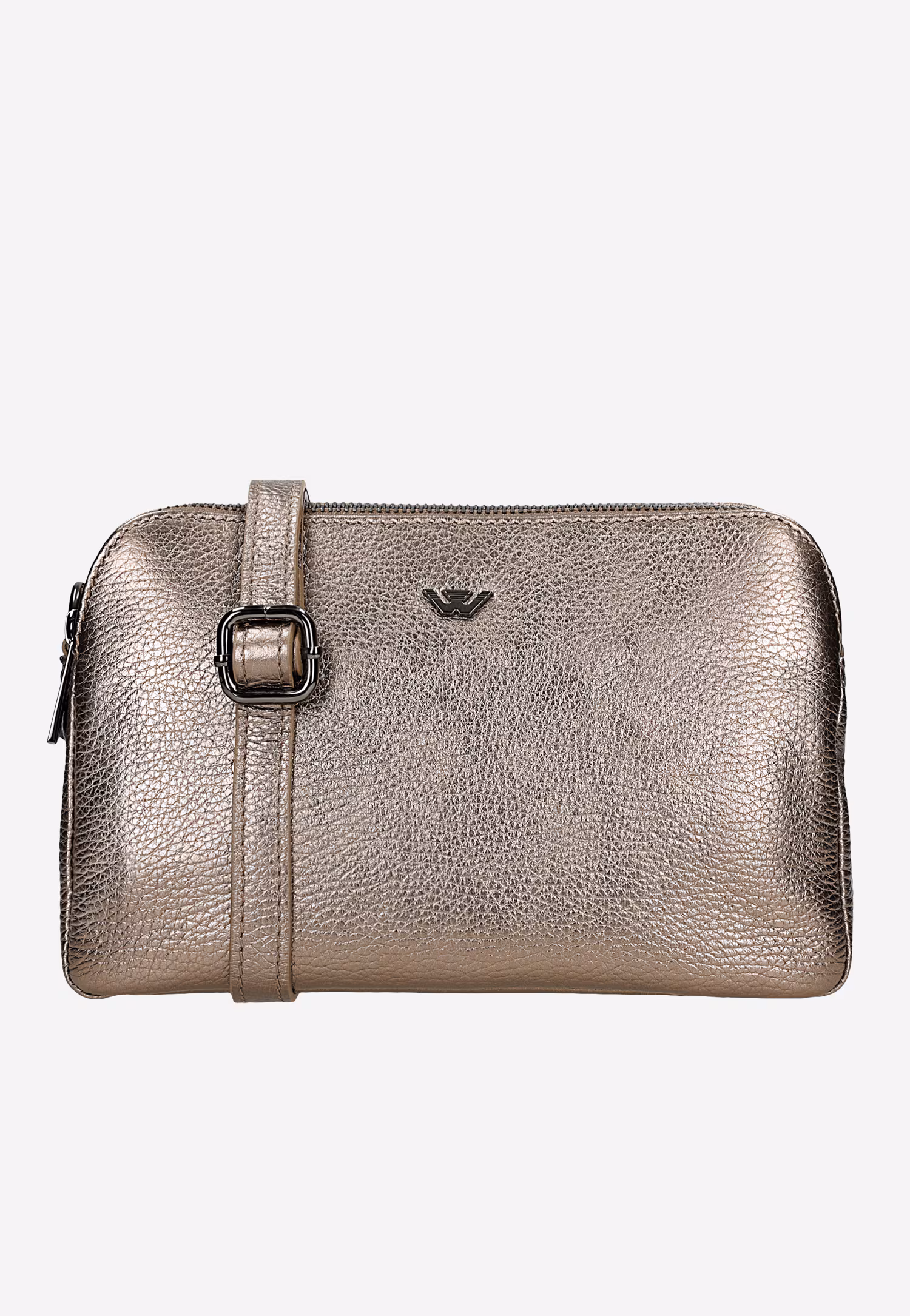 Złota torebka damska skórzana