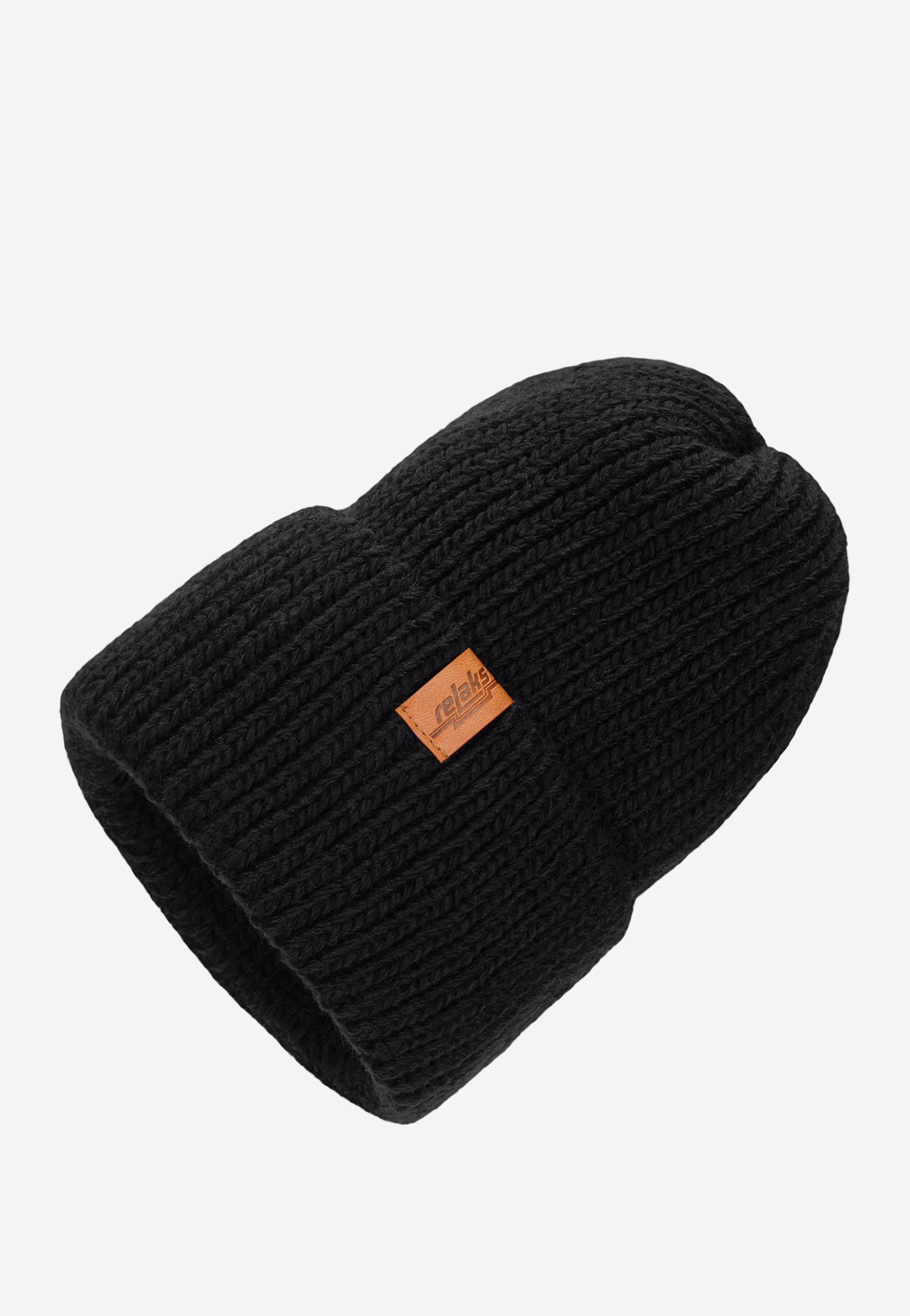 Czarna zimowa czapka damska typu beanie