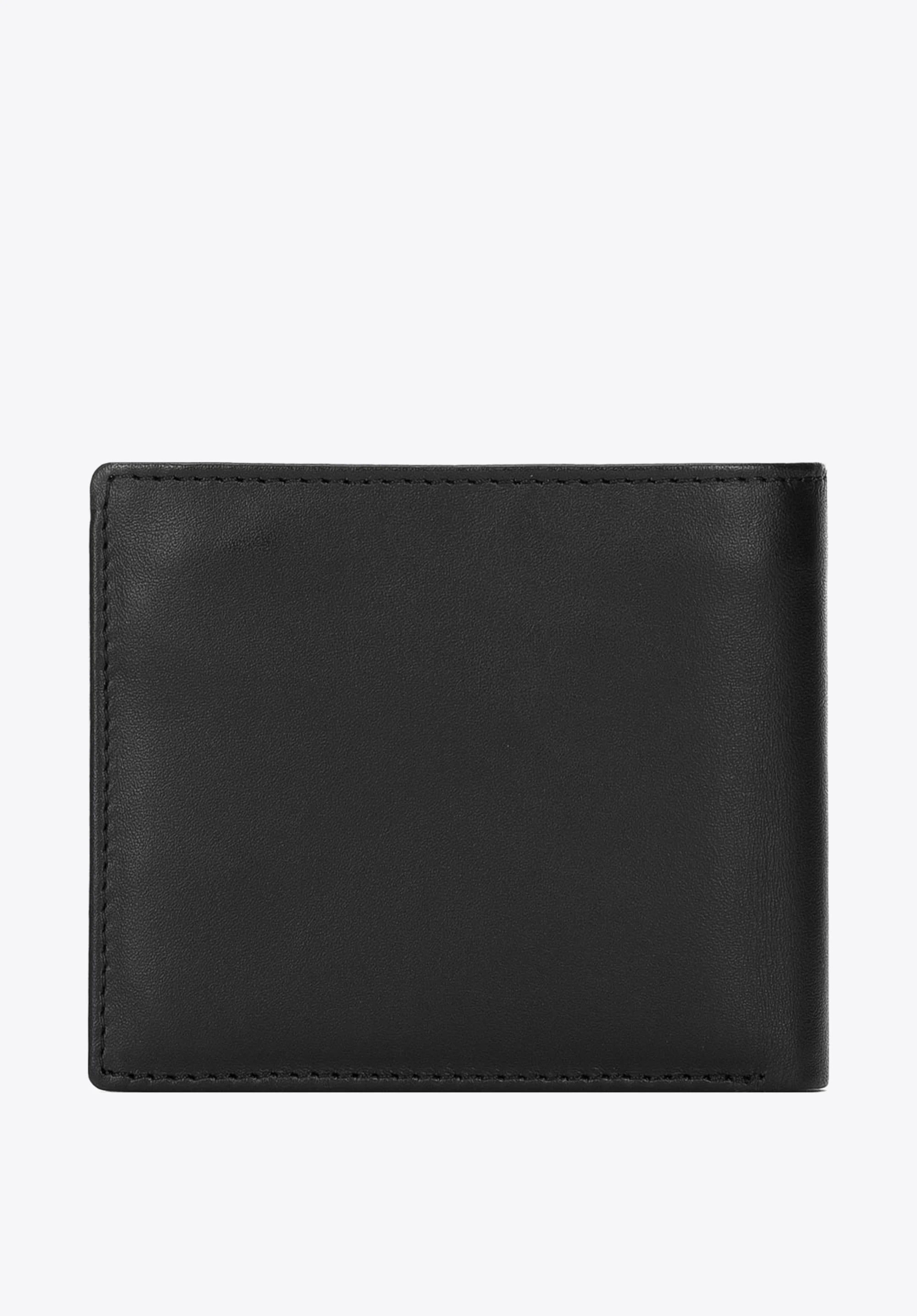 Portfel skórzany z naszywką z logo średni