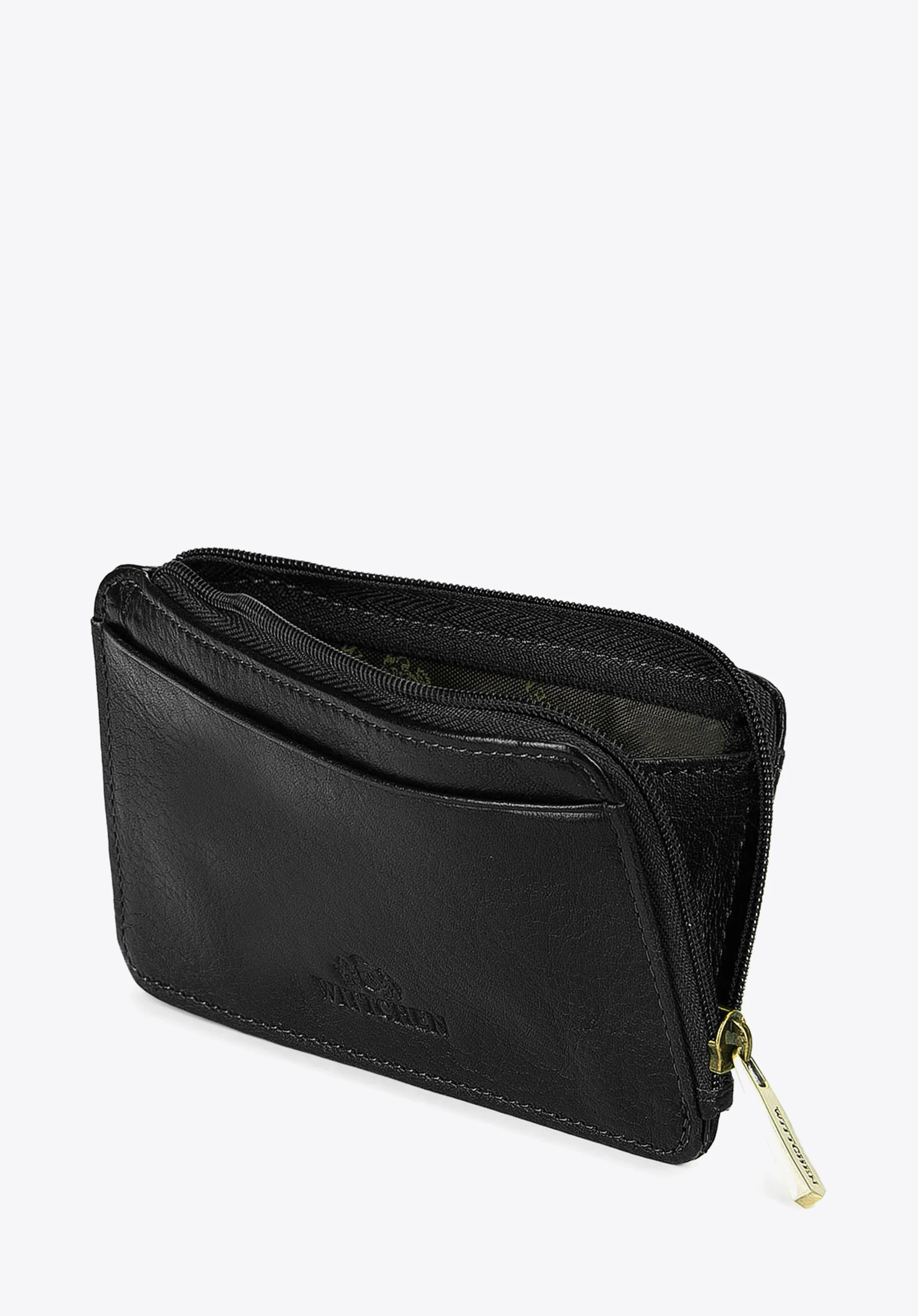 Etui na karty kredytowe skórzane na zamek