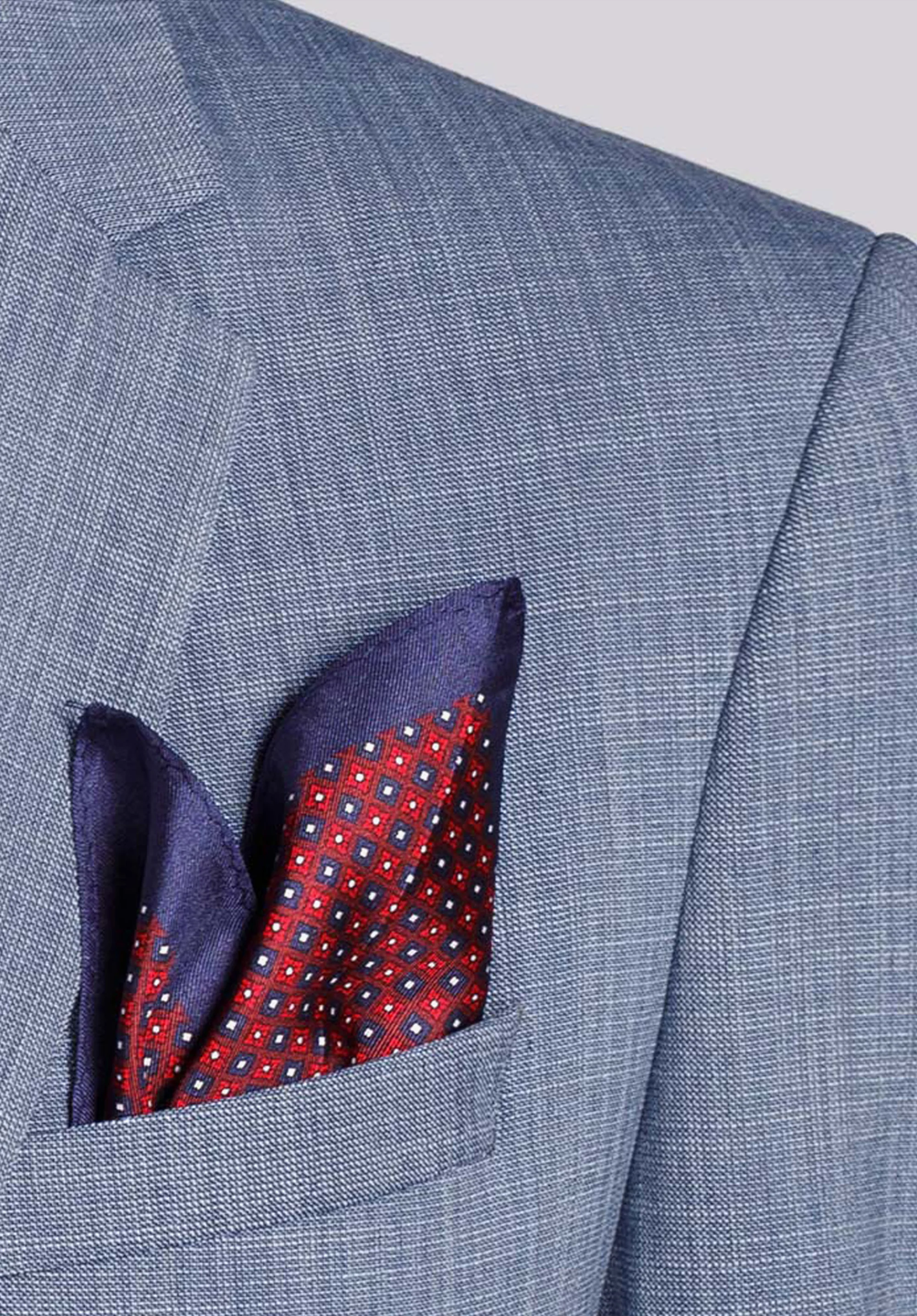 Poszetka z jedwabiu wzorzysta duża