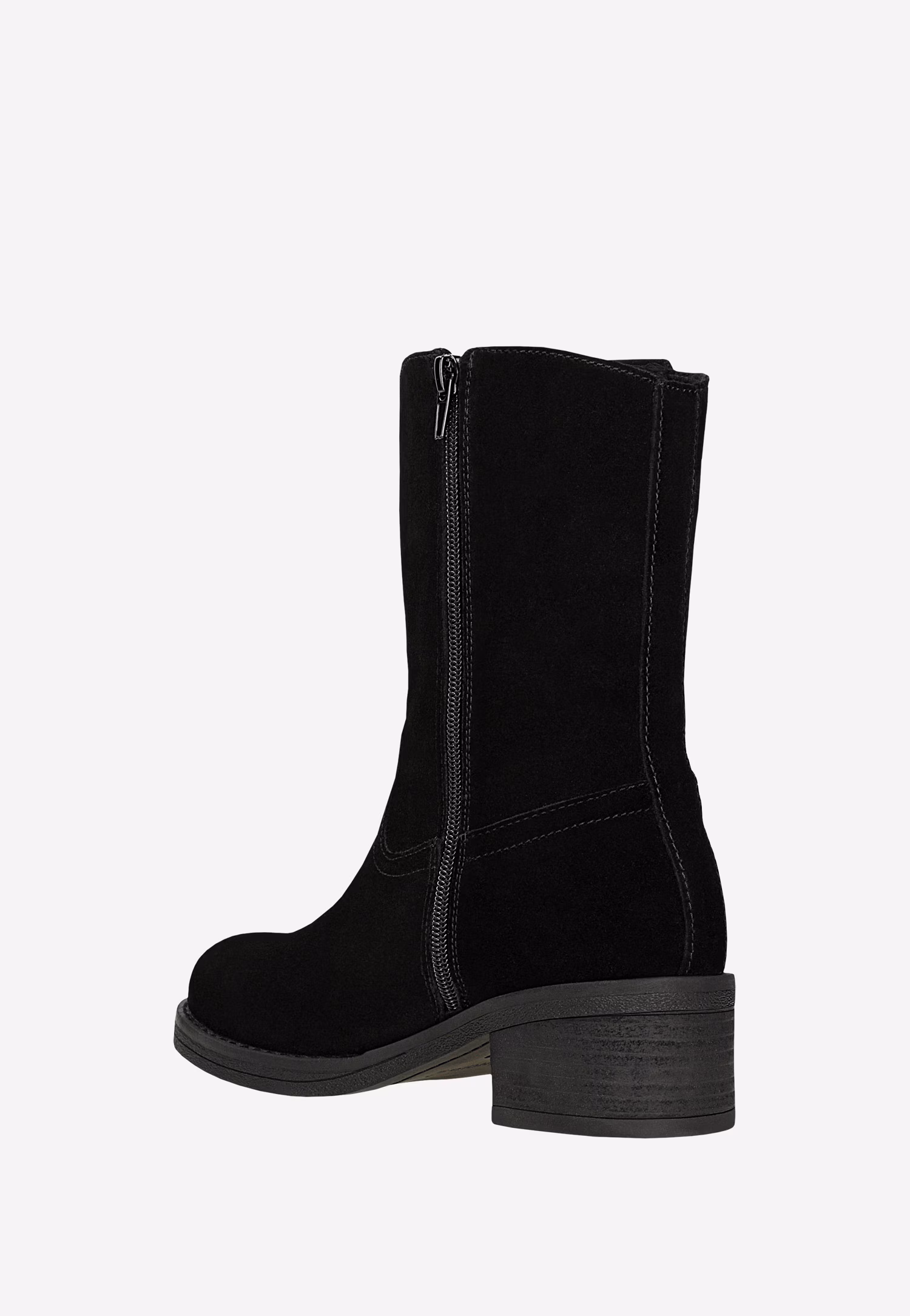 Czarne botki damskie zapinane na zamek