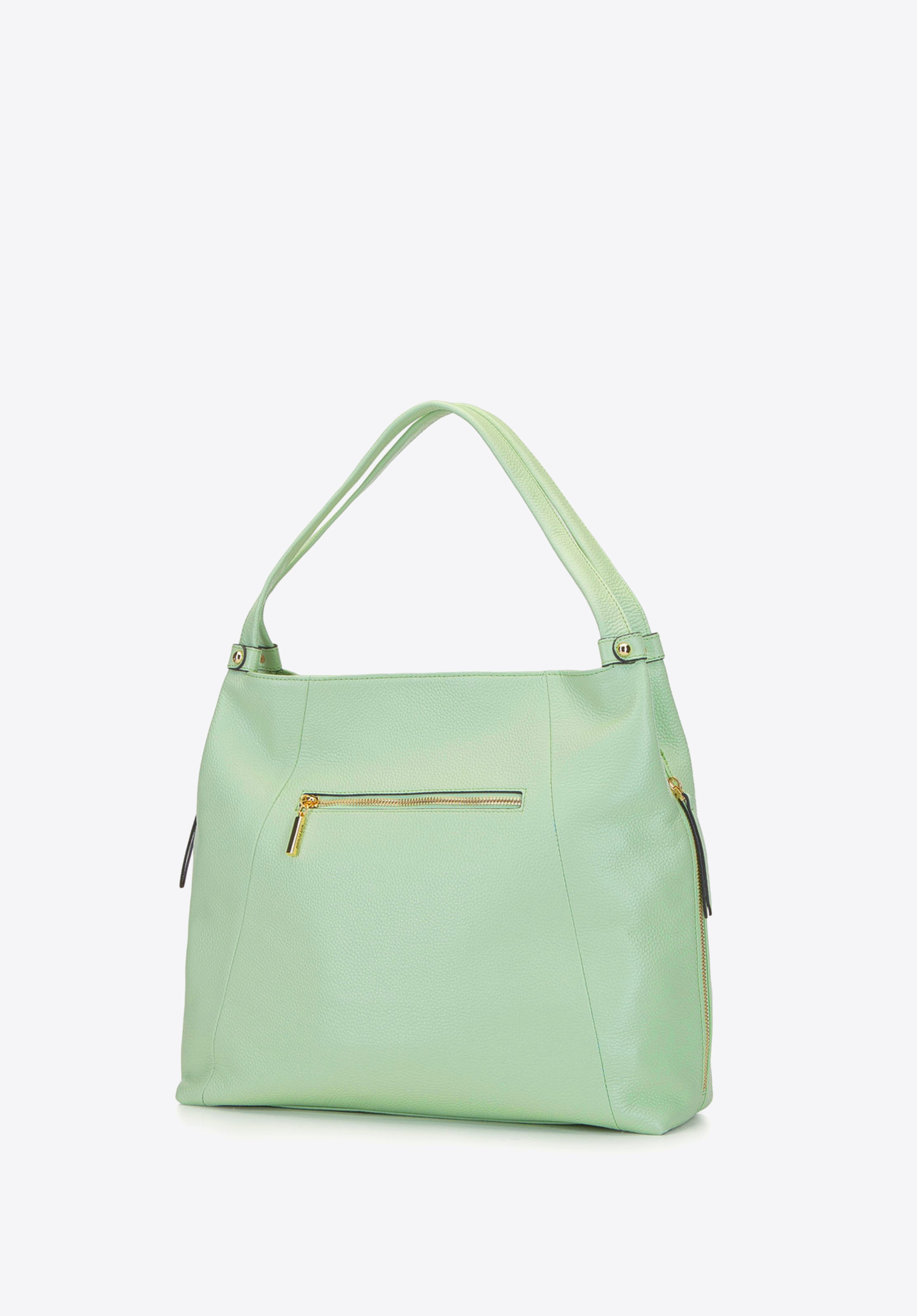 Torebka worek z miękkiej skóry