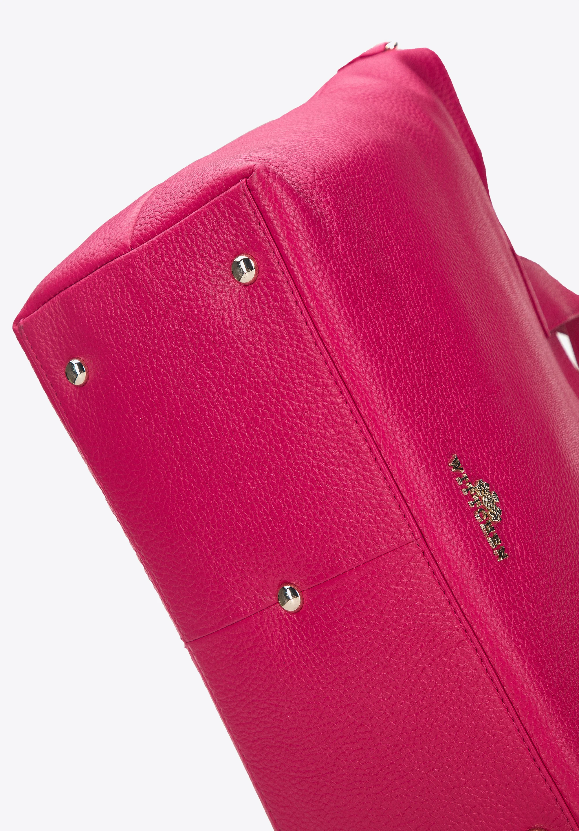 Torebka kuferek skórzana z regulowaną szerokością