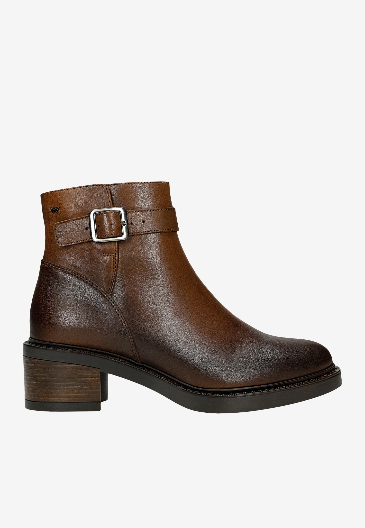 Eleganckie botki brązowe cieniowane