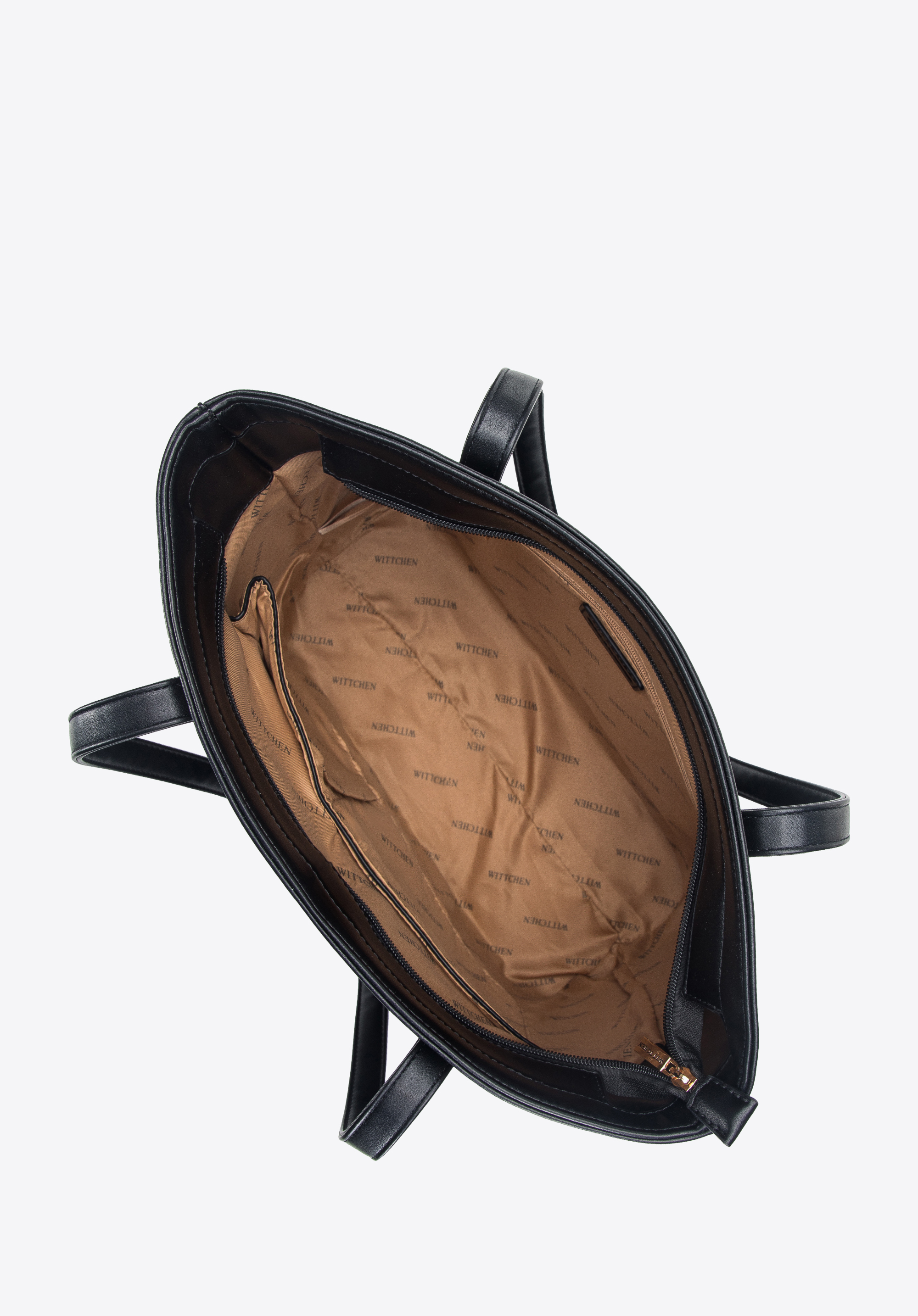 Torebka shopperka z ekoskóry z klamerką