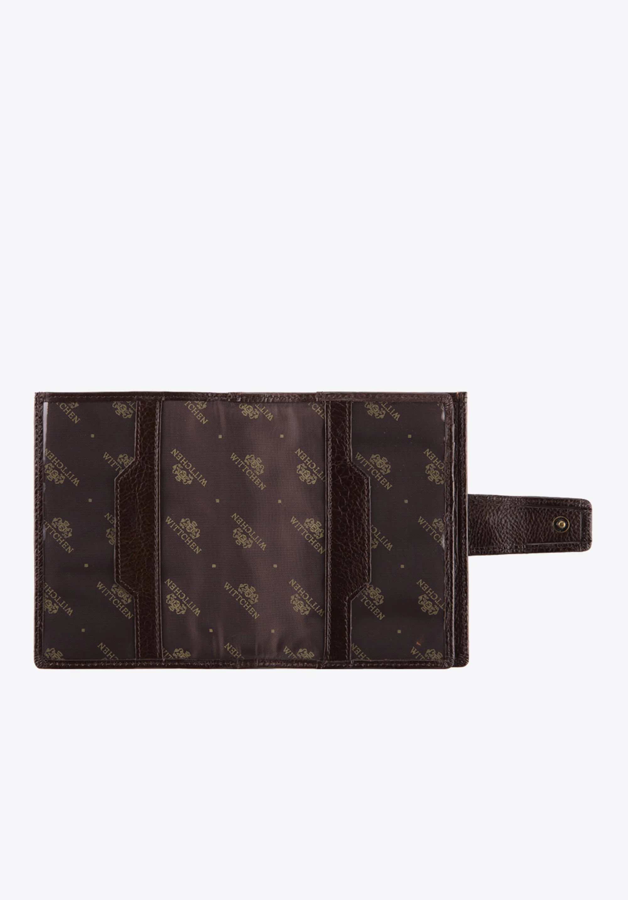 Damski portfel skórzany z przezroczystą kieszenią