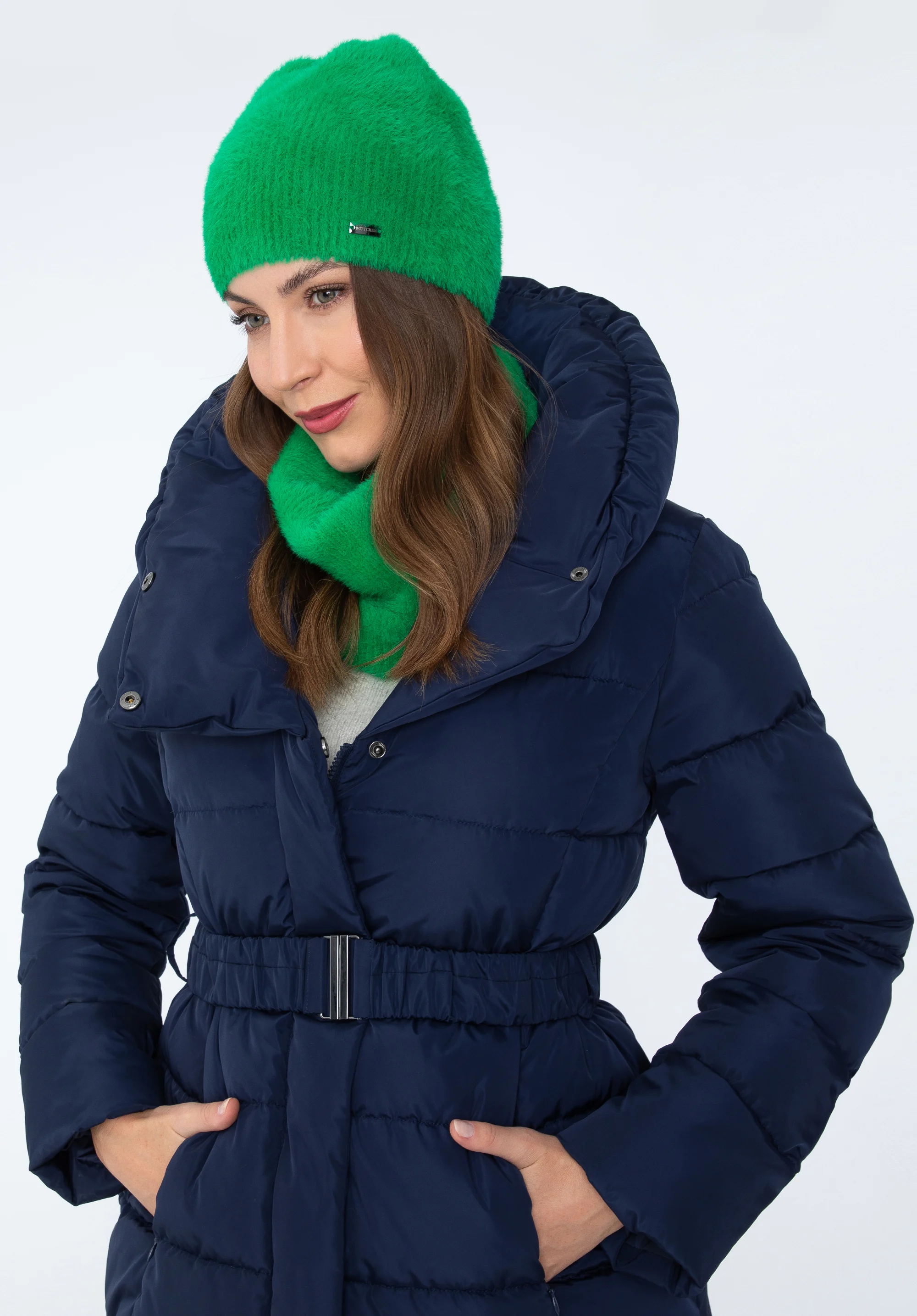 Damski komplet zimowy z miękkiej dzianiny