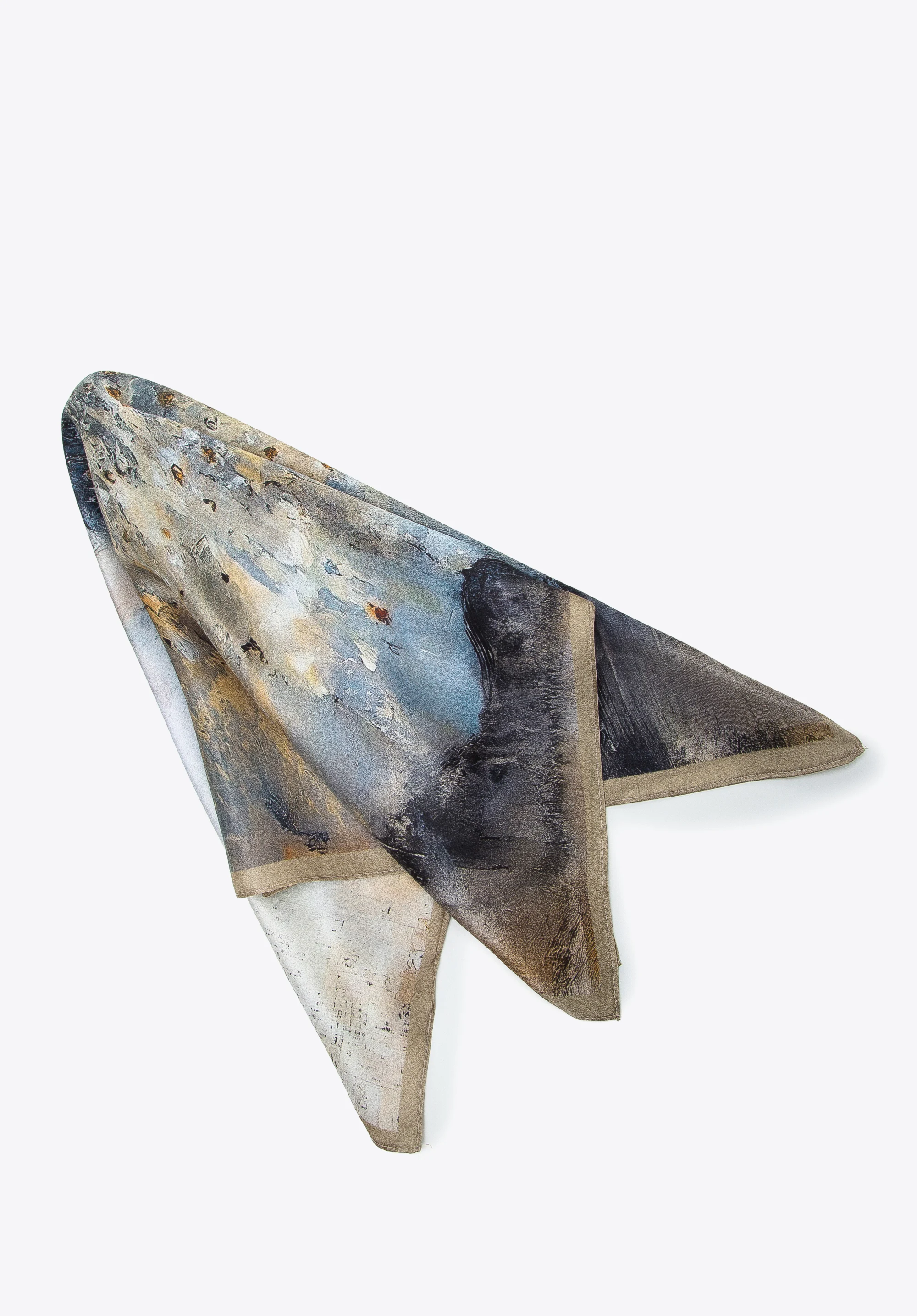 Damska apaszka jedwabna we wzory