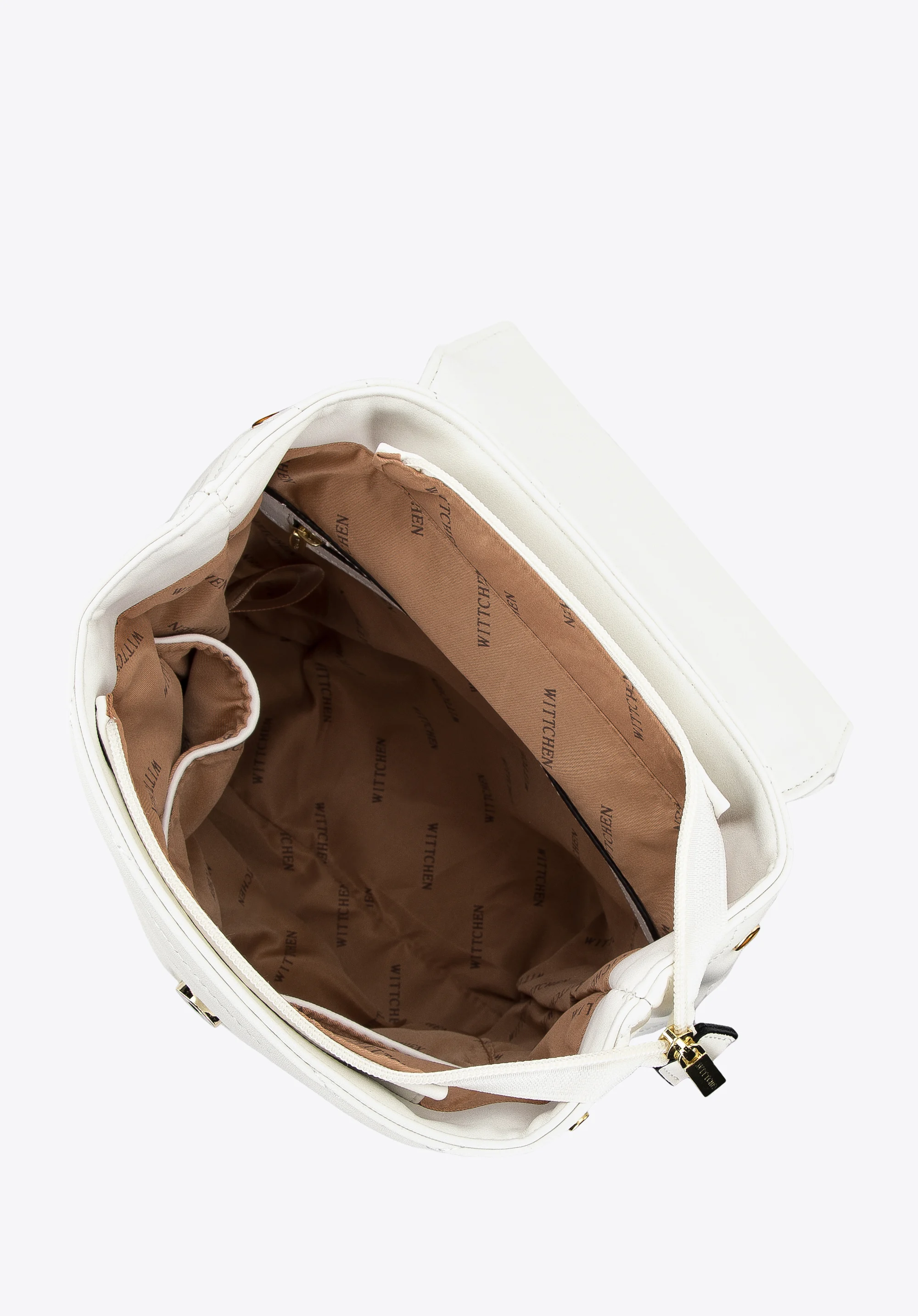 Damski plecak z pikowanej ekoskóry