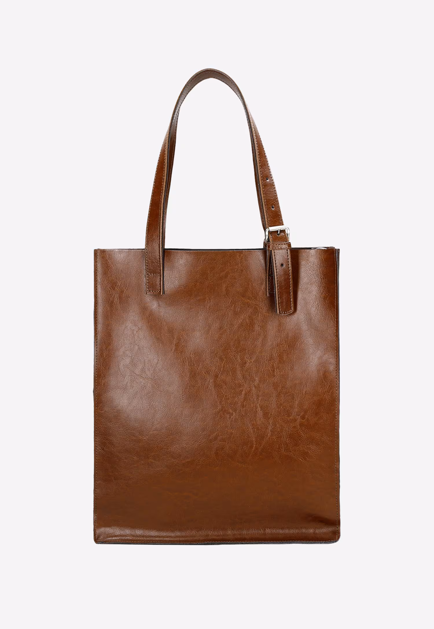 Duża skórzana torebka damska w kolorze czarnym