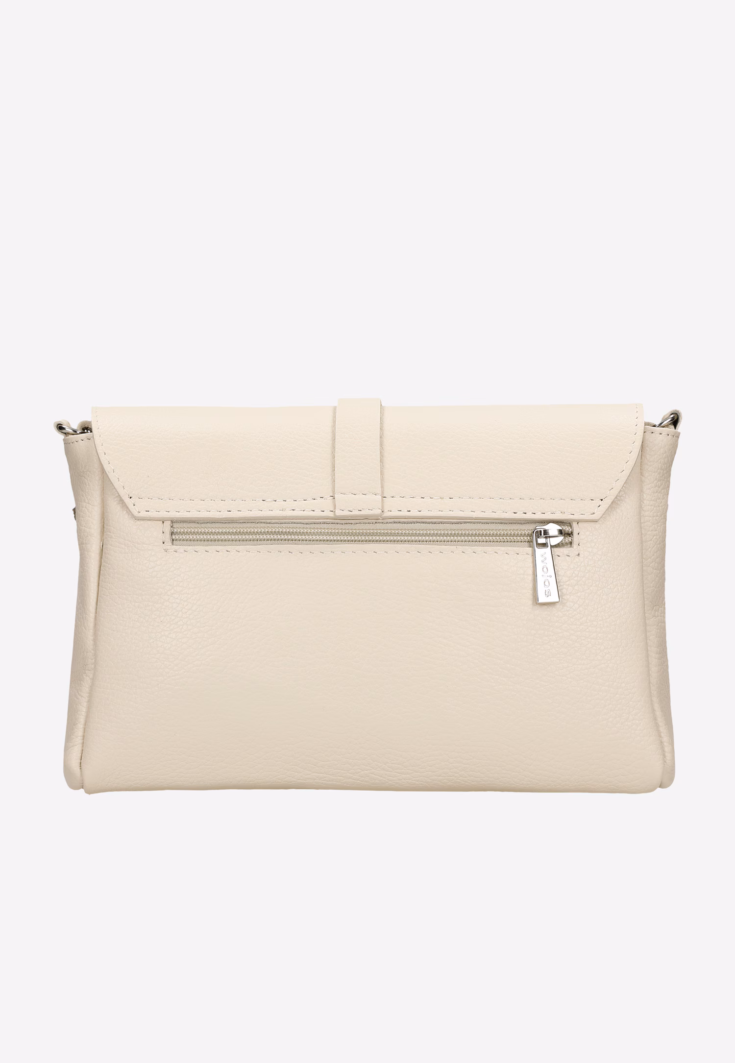 Skórzana torebka damska w jasnym odcieniu beżu