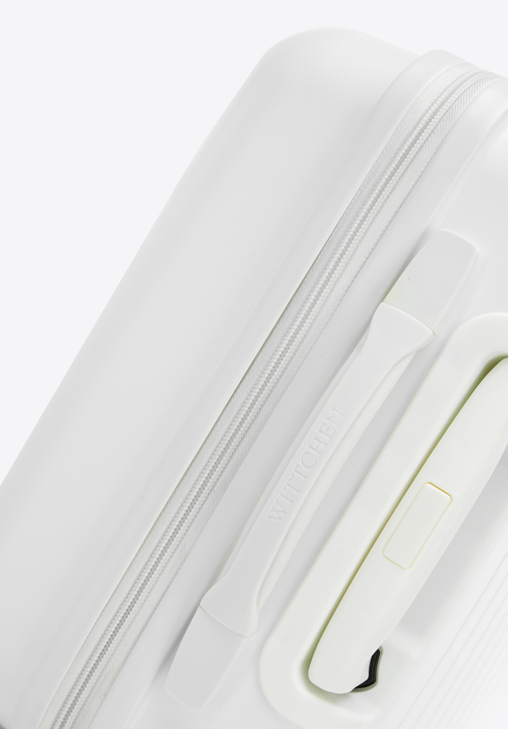 Walizka średnia z polipropylenu z błyszczącymi paskami