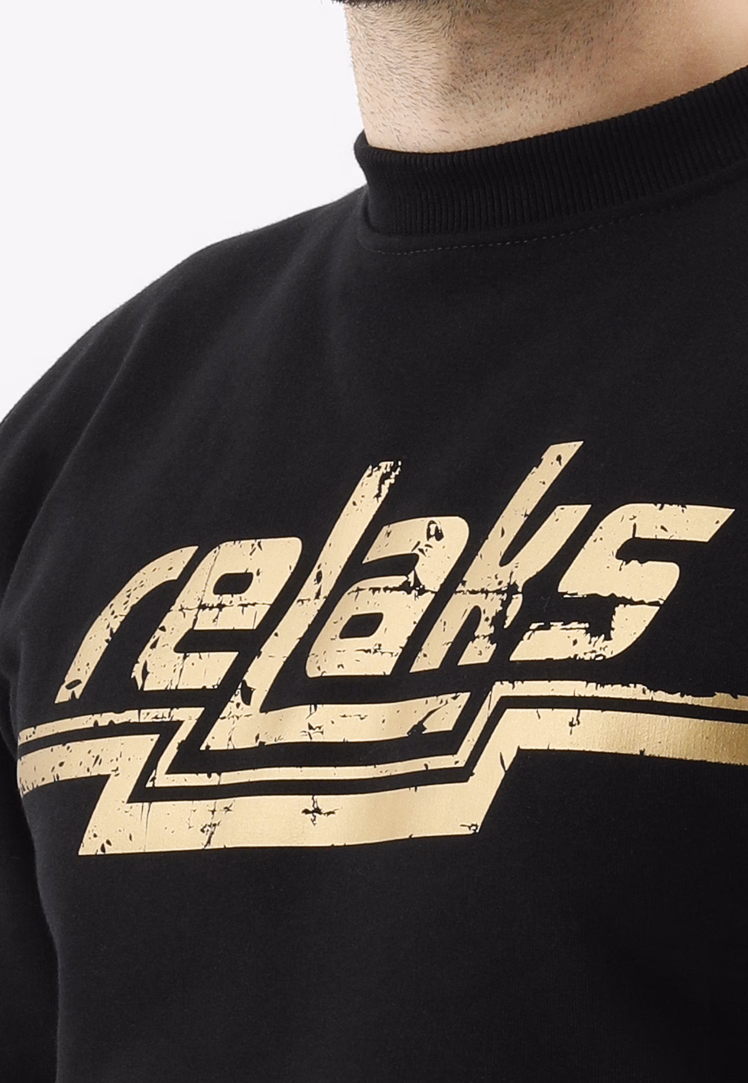 Czarna męska bluza dresowa RELAKS