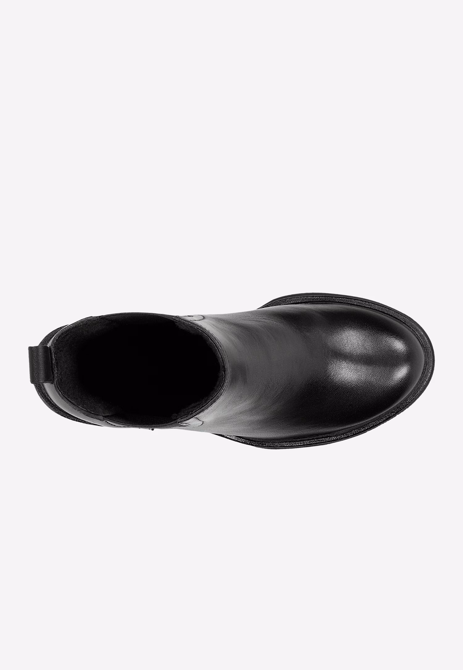 Czarne skórzane botki damskie na słupku