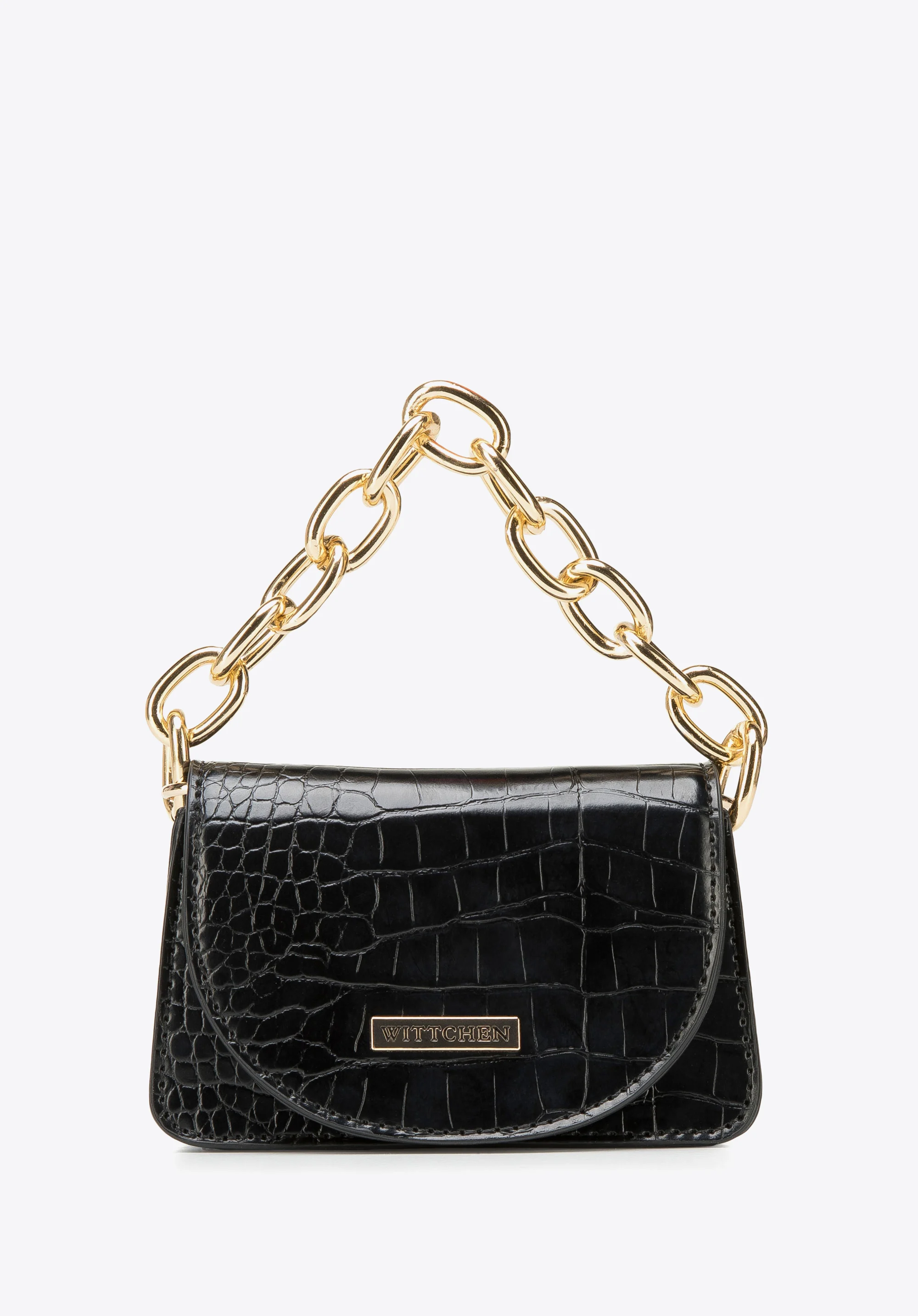 Damska minitorebka 2 w 1 z ekoskóry croco