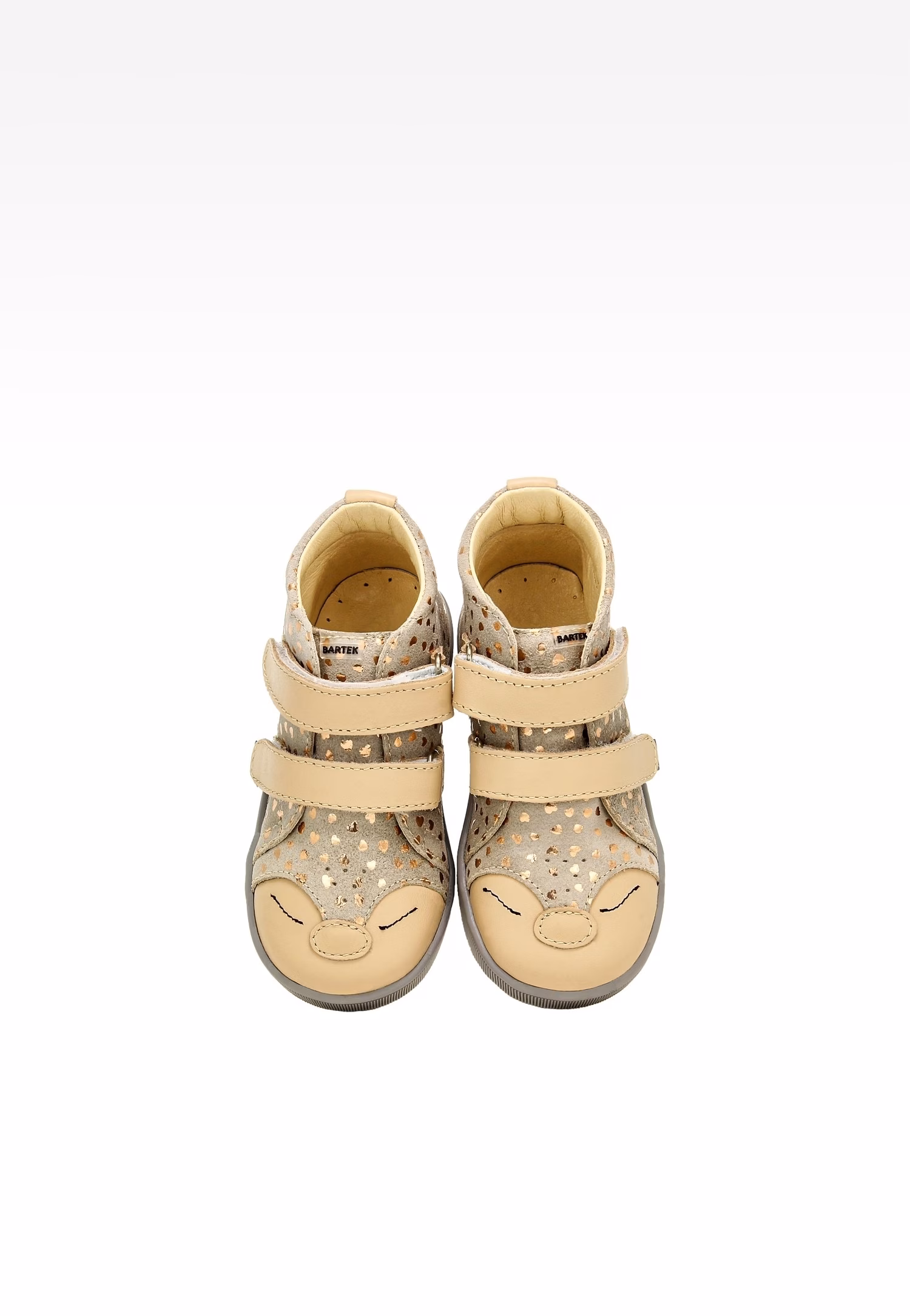 Pomarańczowe trzewiki BARTEK 1356806 z zieloną podeszwą