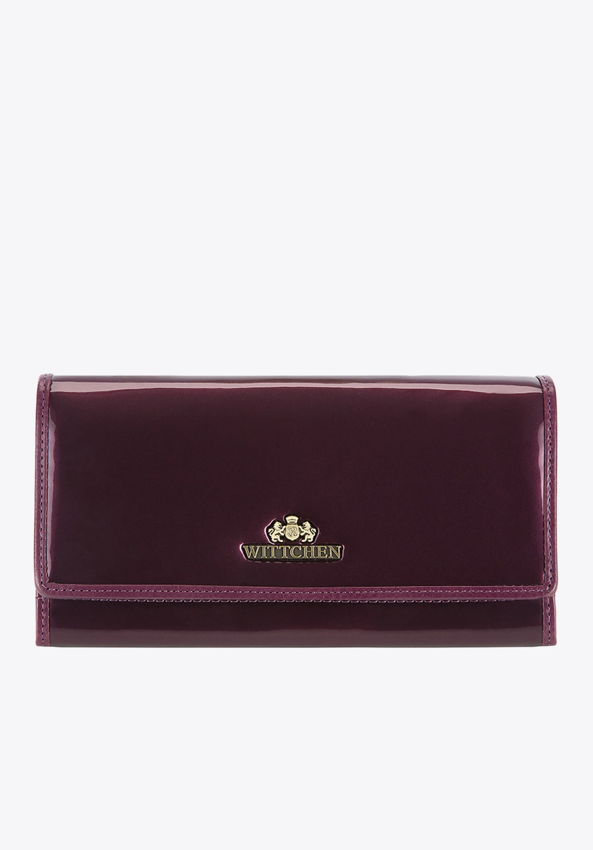 Damski portfel ze skóry lakierowany duży