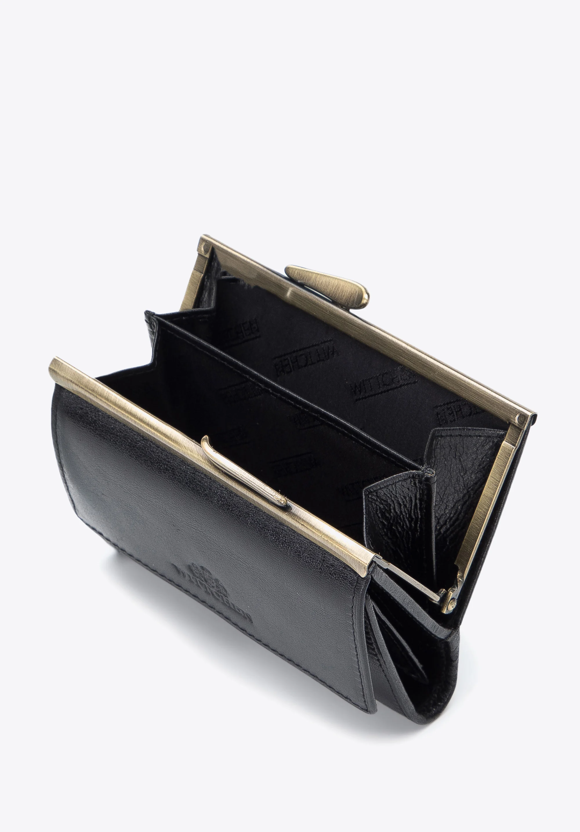 Damski portfel ze skóry na bigiel mały