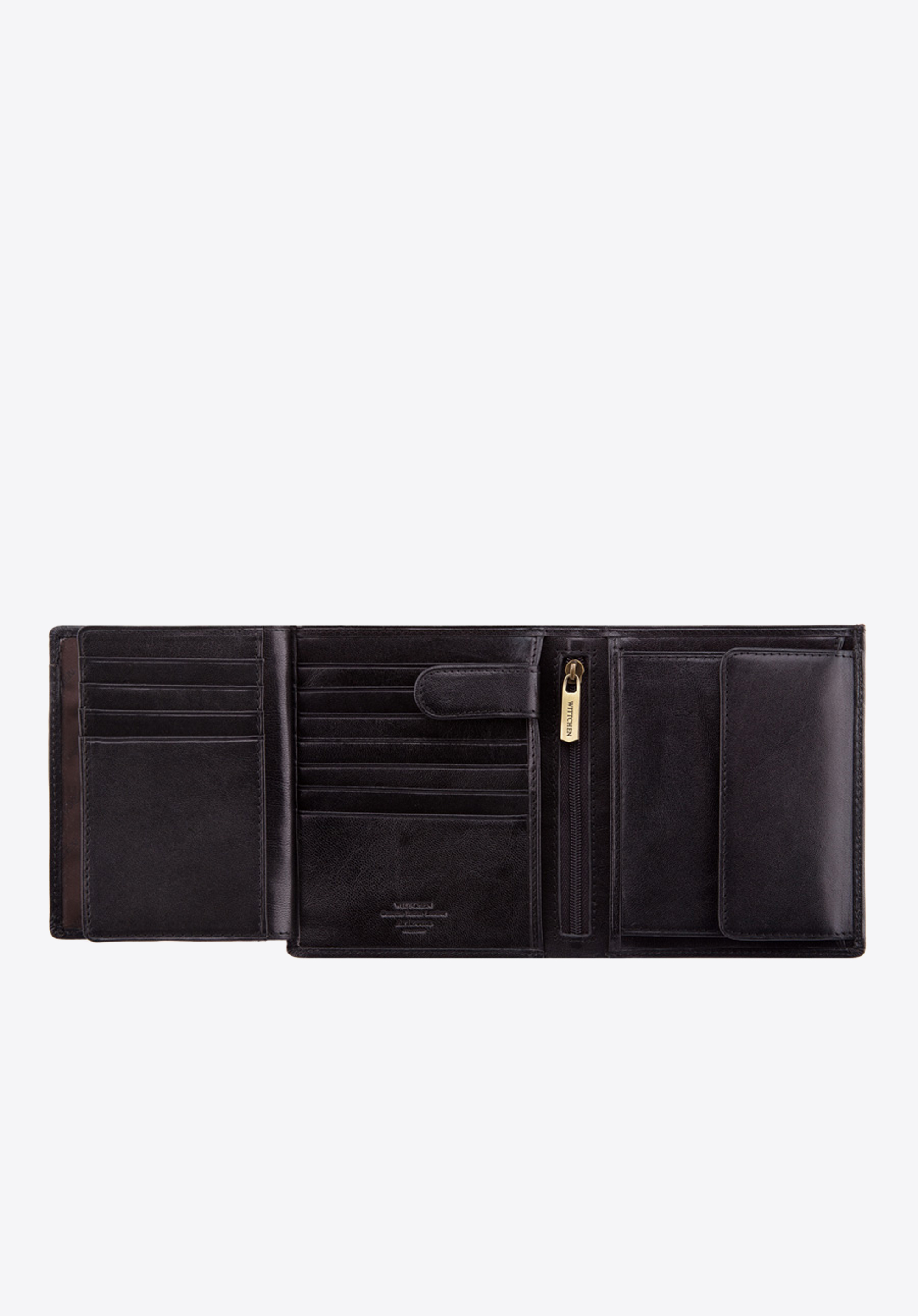 Męski portfel skórzany z podwójną kieszenią duży