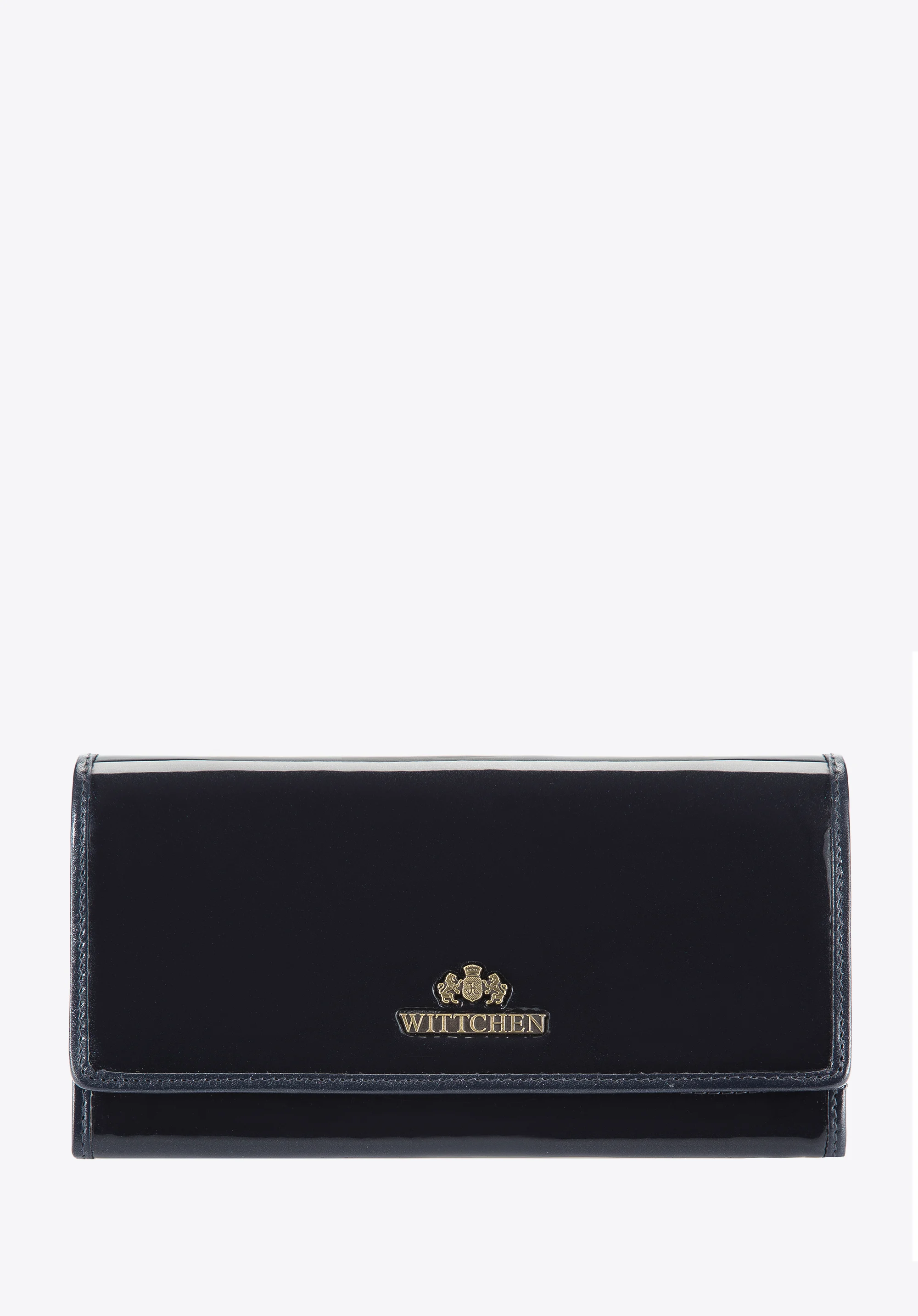 Damski portfel ze skóry lakierowany duży