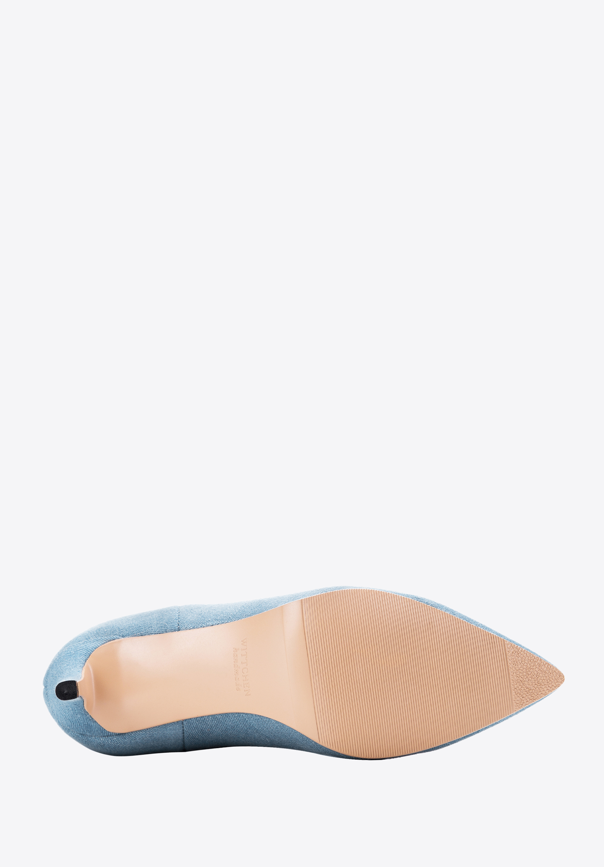 Damskie kozaki dżinsowe na szpilce