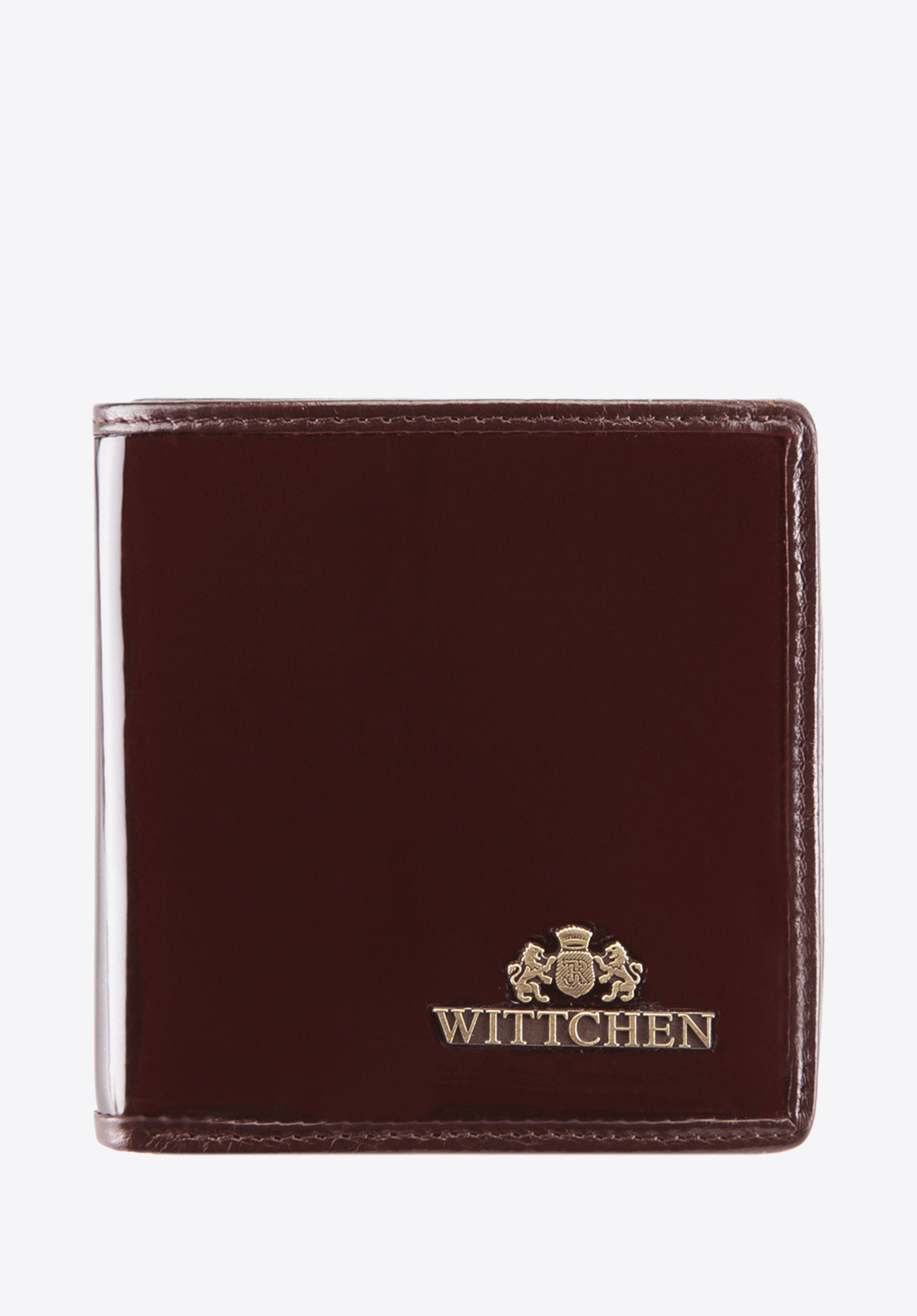 Damski portfel ze skóry lakierowany mały