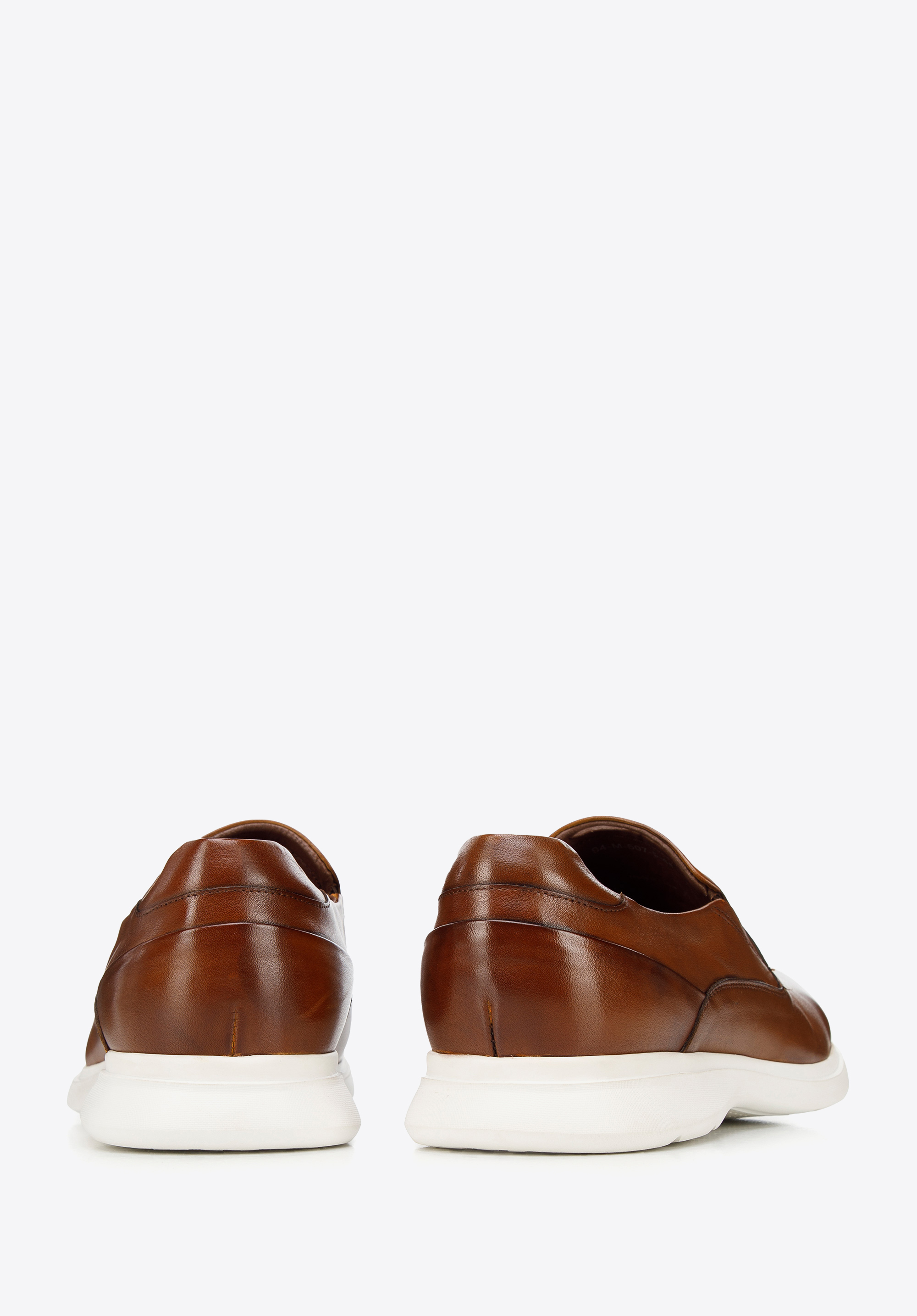 Męskie półbuty wsuwane z gładkiej skóry