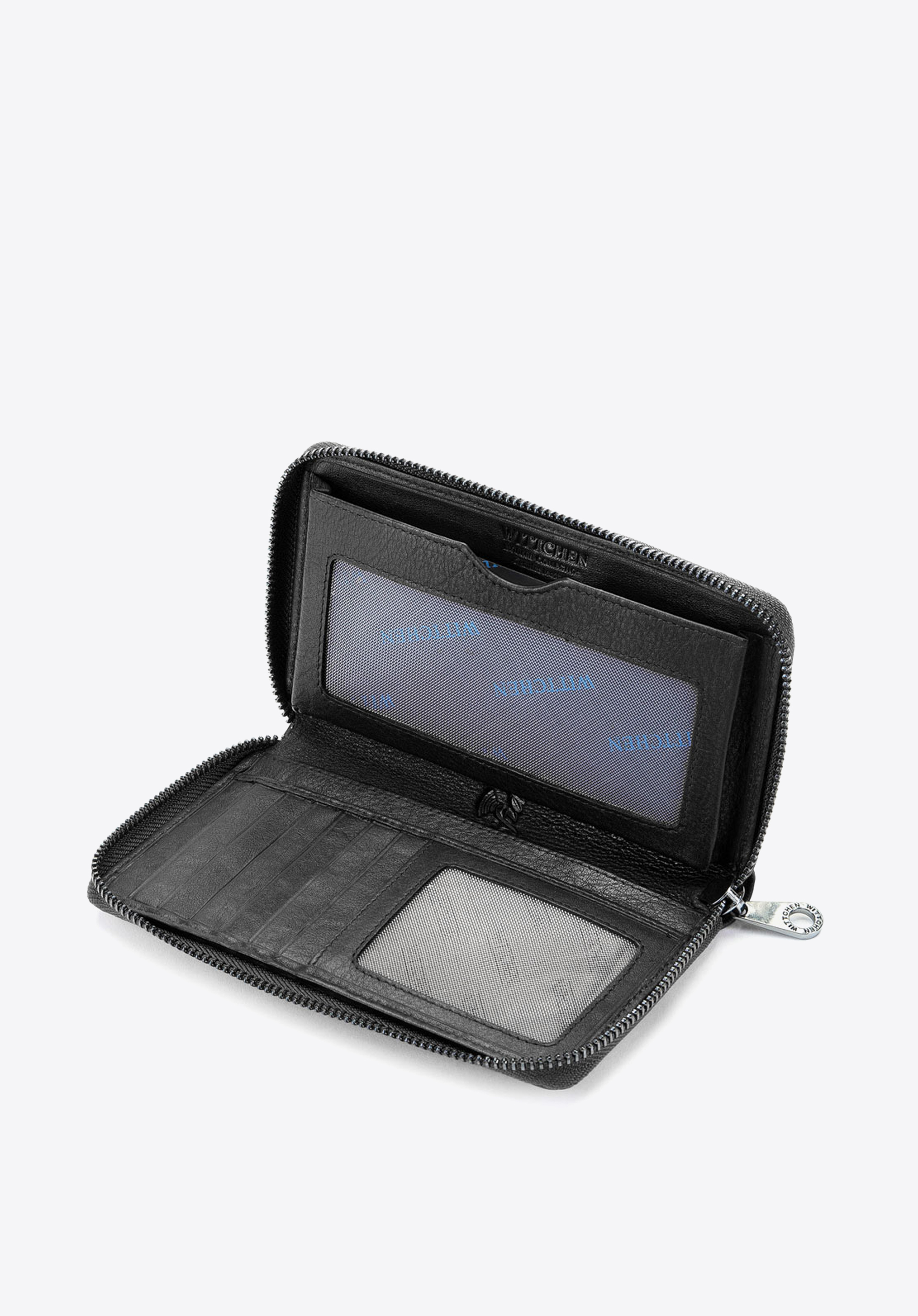 Damski portfel skórzany na pasku