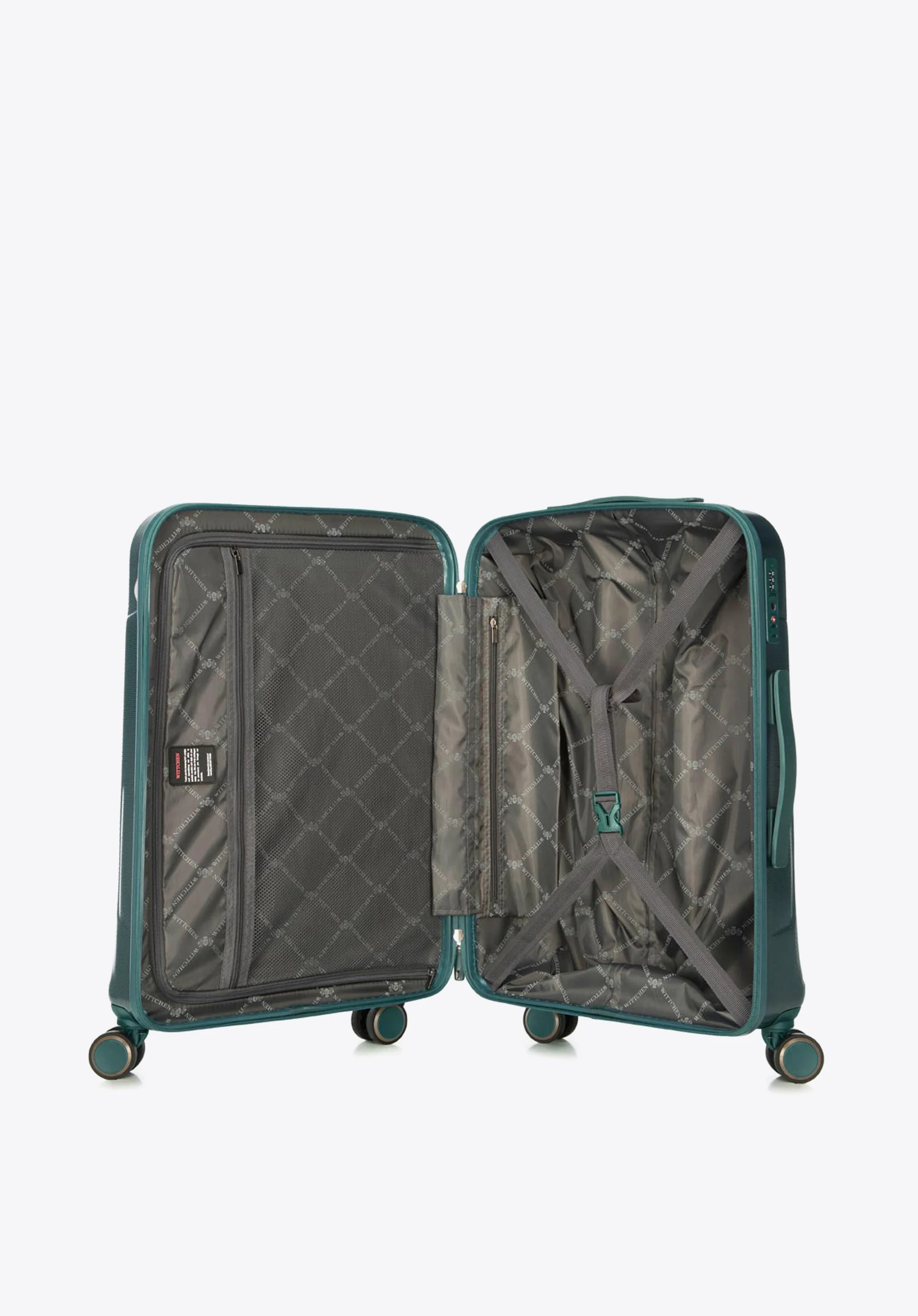 Walizka kabinowa z polikarbonu geometryczna