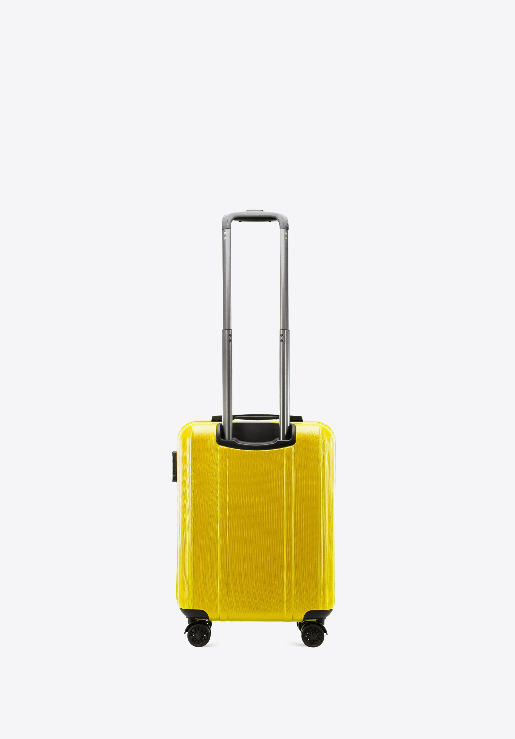 Walizka kabinowa z polikarbonu z pionowymi tłoczeniami