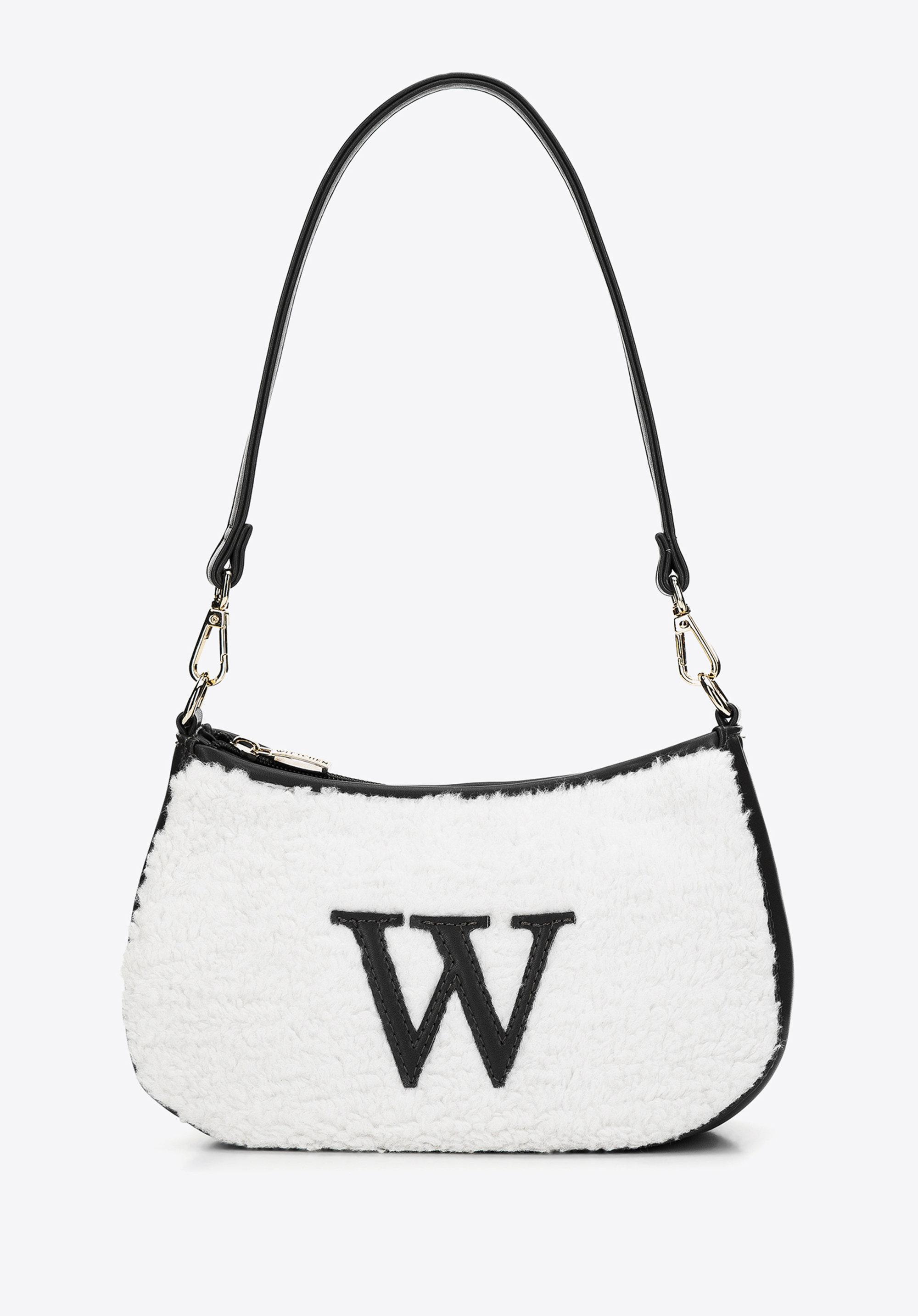 Torebka bagietka ze sztucznym futerkiem mała