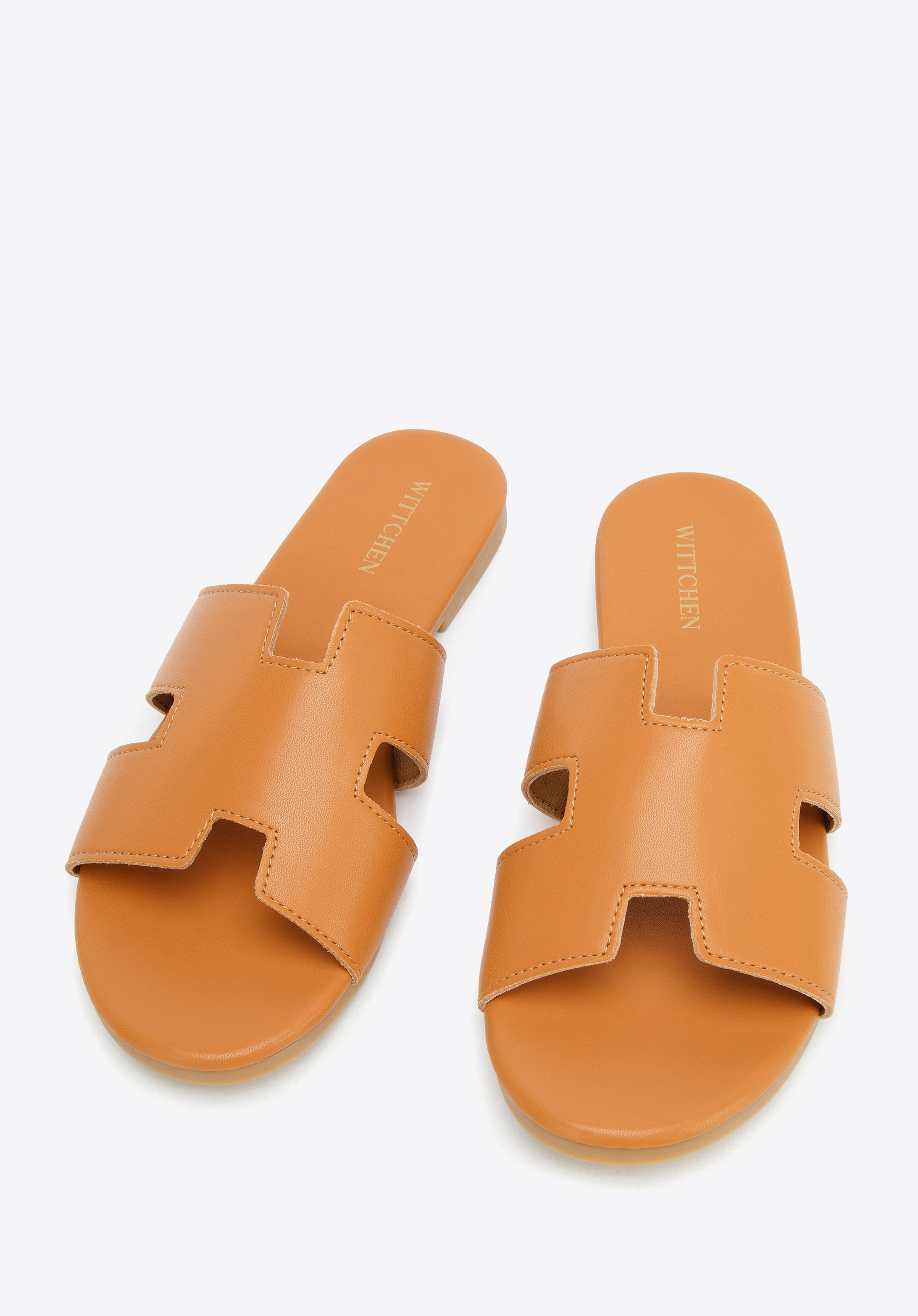 Damskie klapki z przodem w literę H