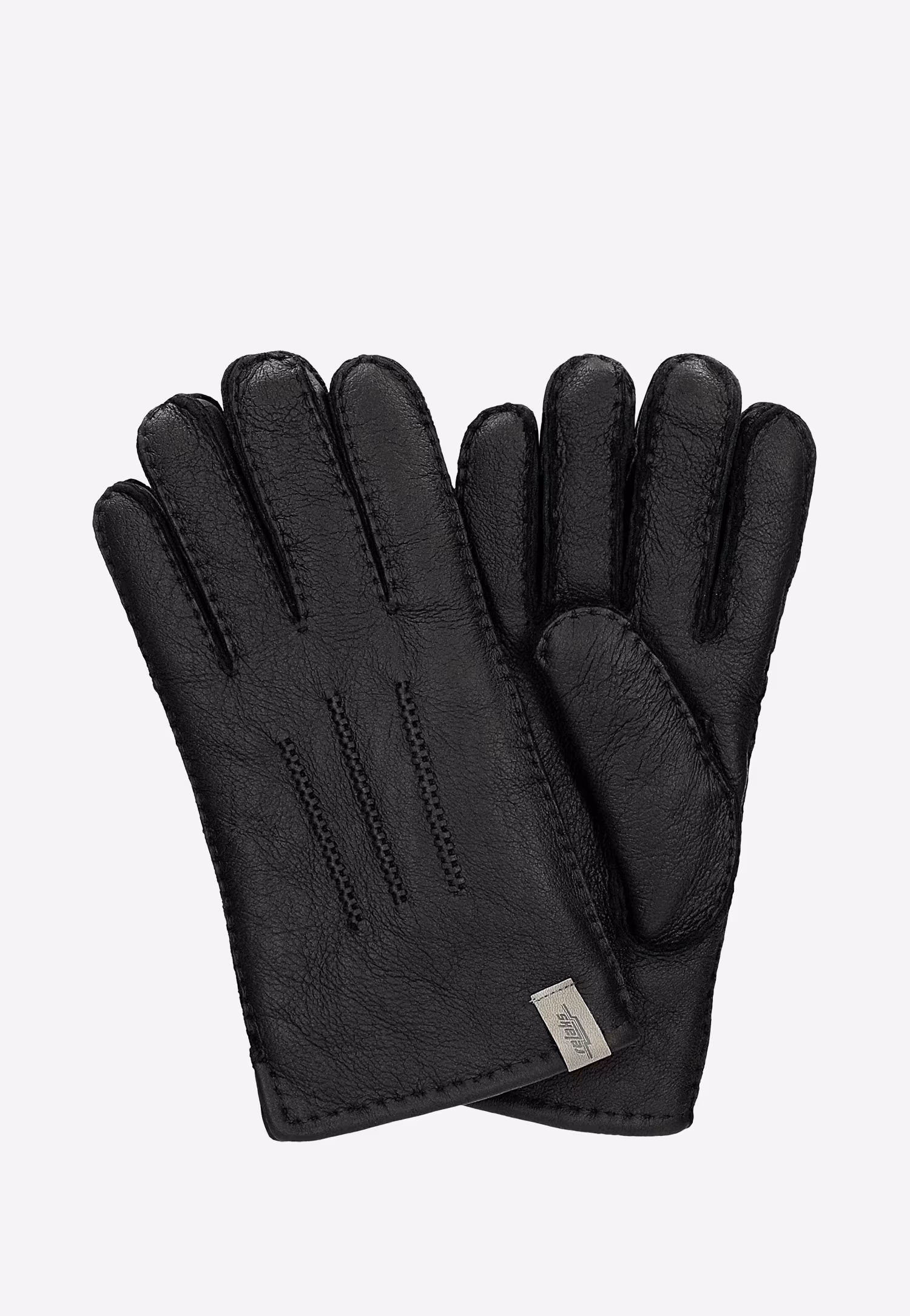 Ciepłe skórzane rękawiczki męskie z kożuchem