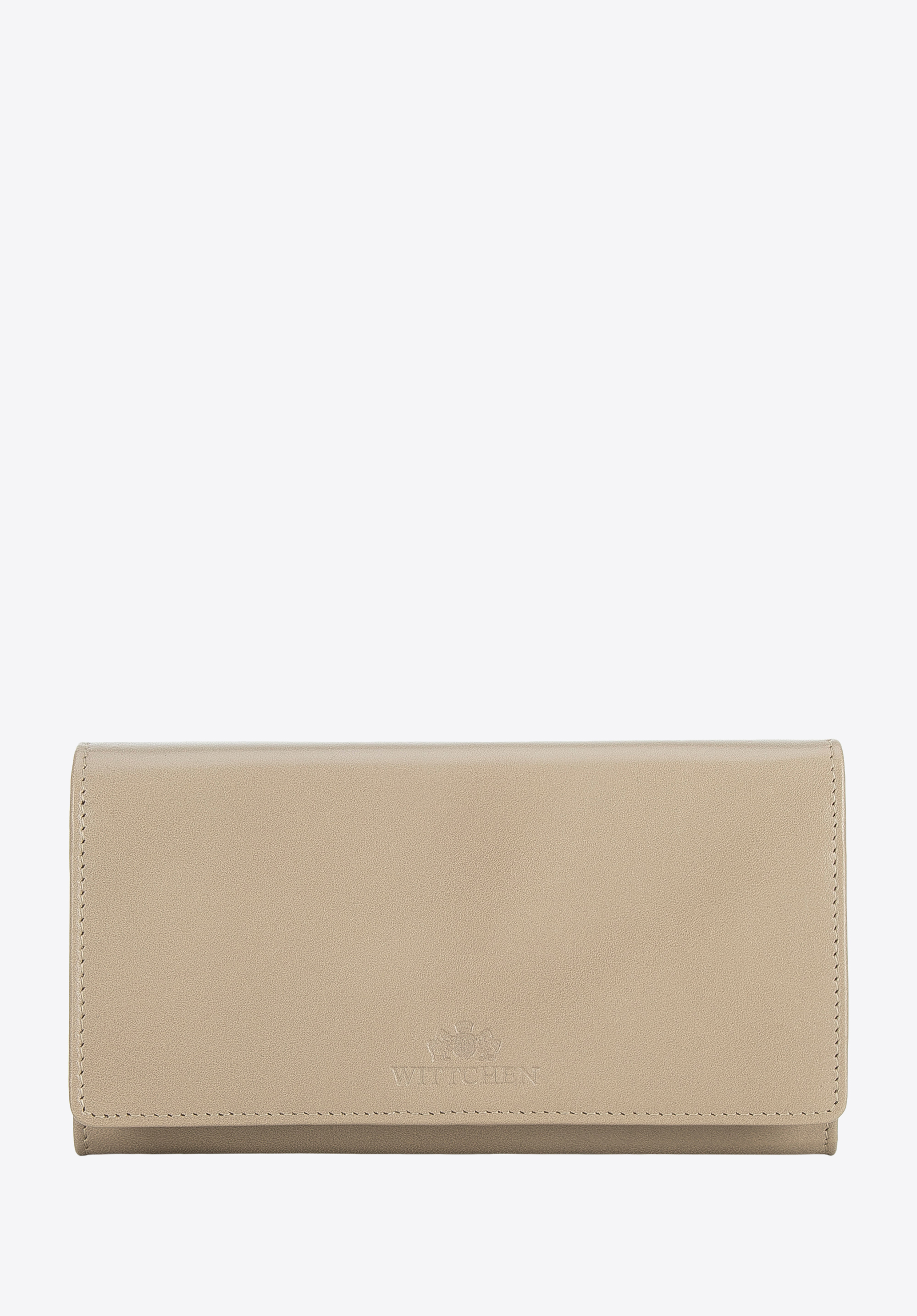 Damski portfel z gładkiej skóry poziomy