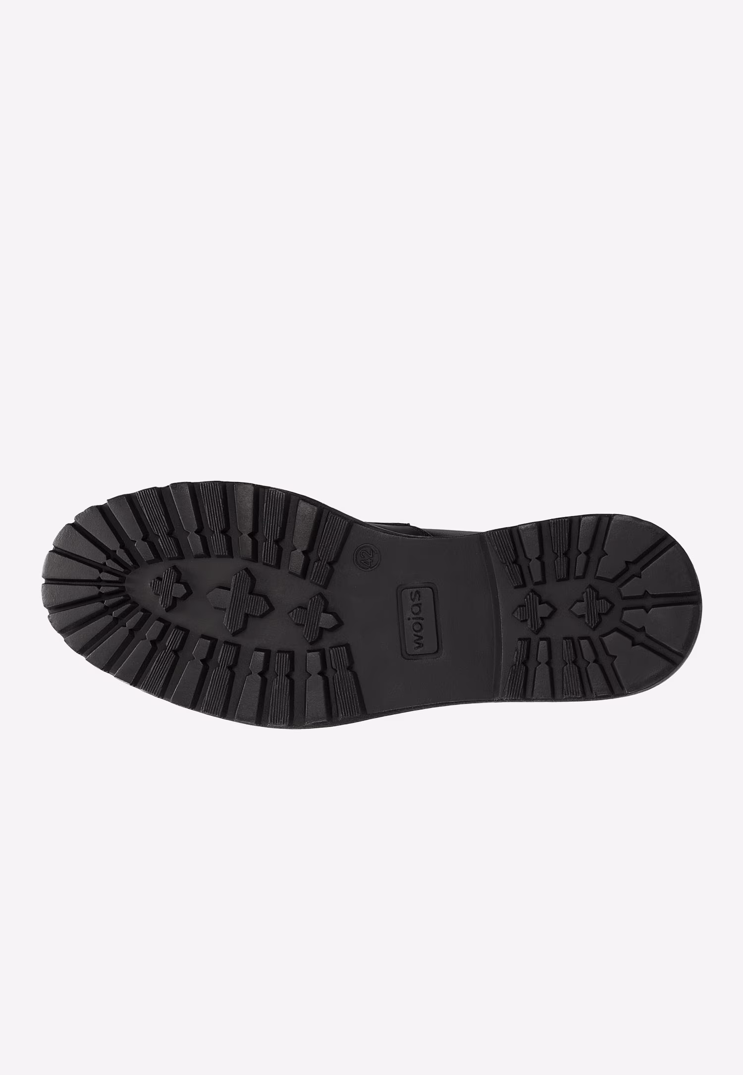 Mokasyny męskie ze skóry licowej w kolorze czarnym