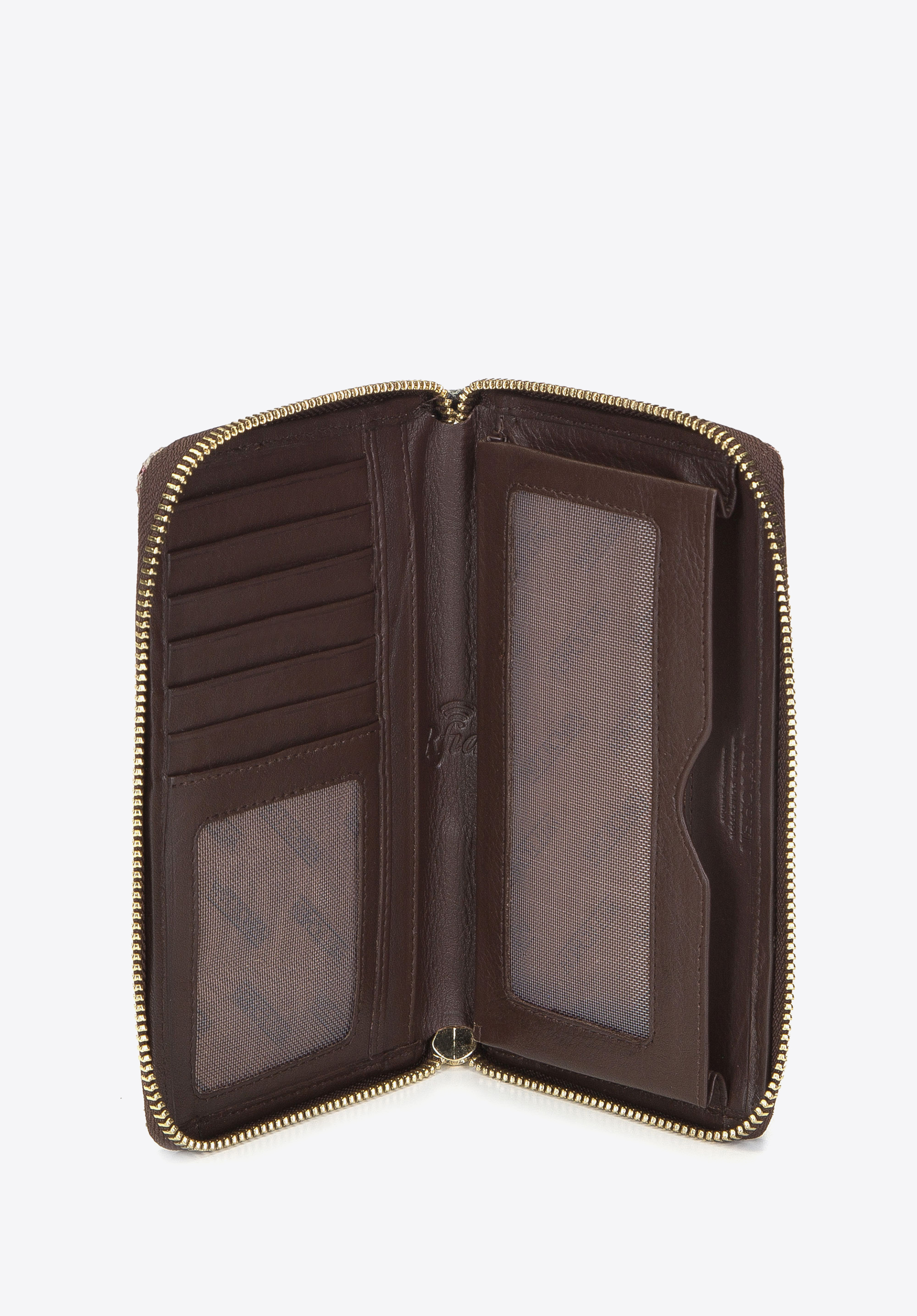 Damski portfel ze skóry lizard duży