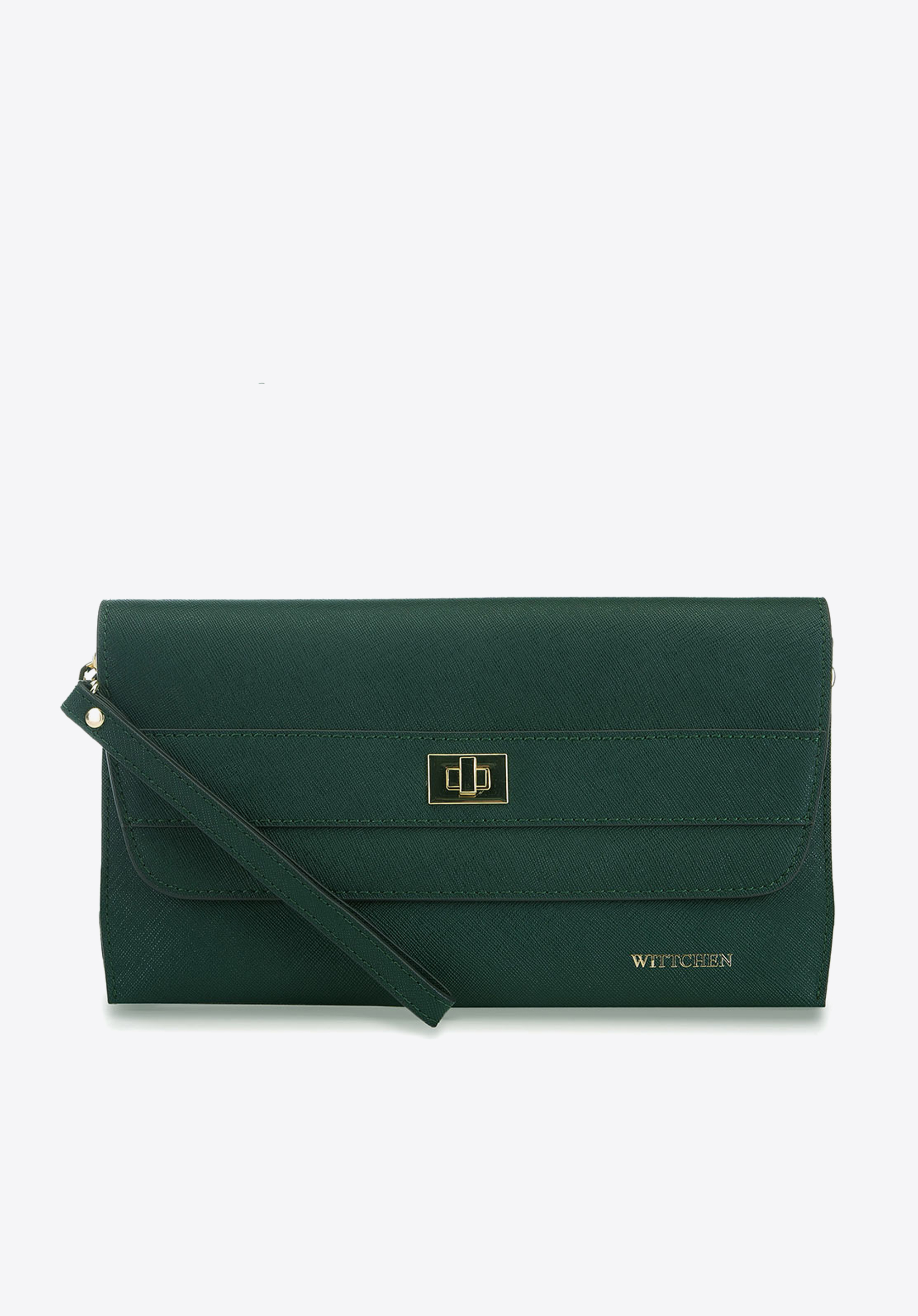 Torebka wieczorowa ze skóry saffiano