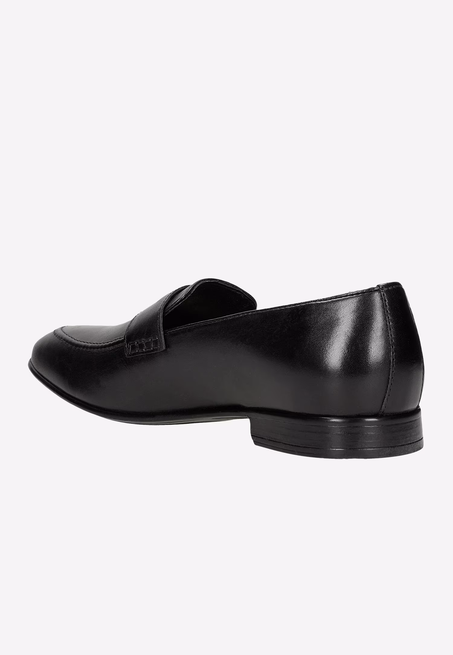 Czarne eleganckie loafersy męskie ze skóry licowej