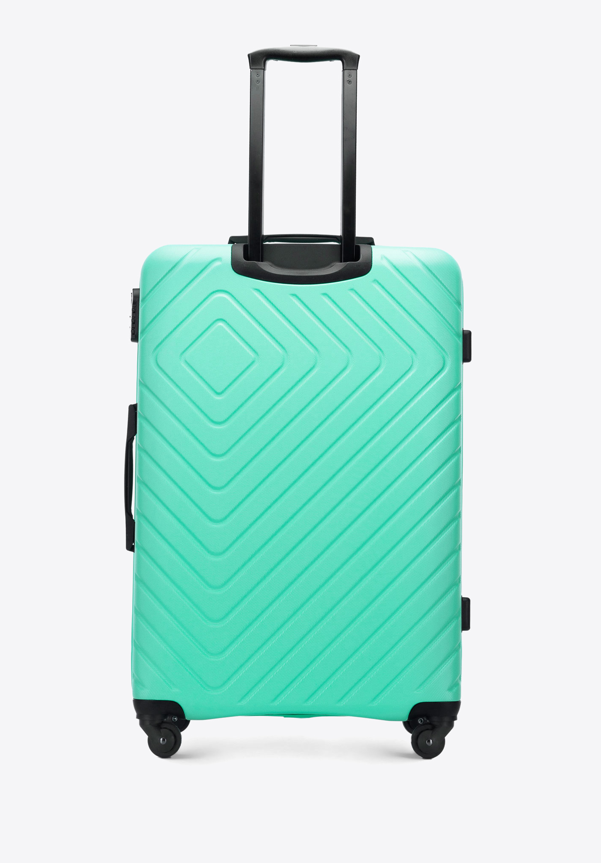 Walizka kabinowa z ABS-u z geometrycznym tłoczeniem