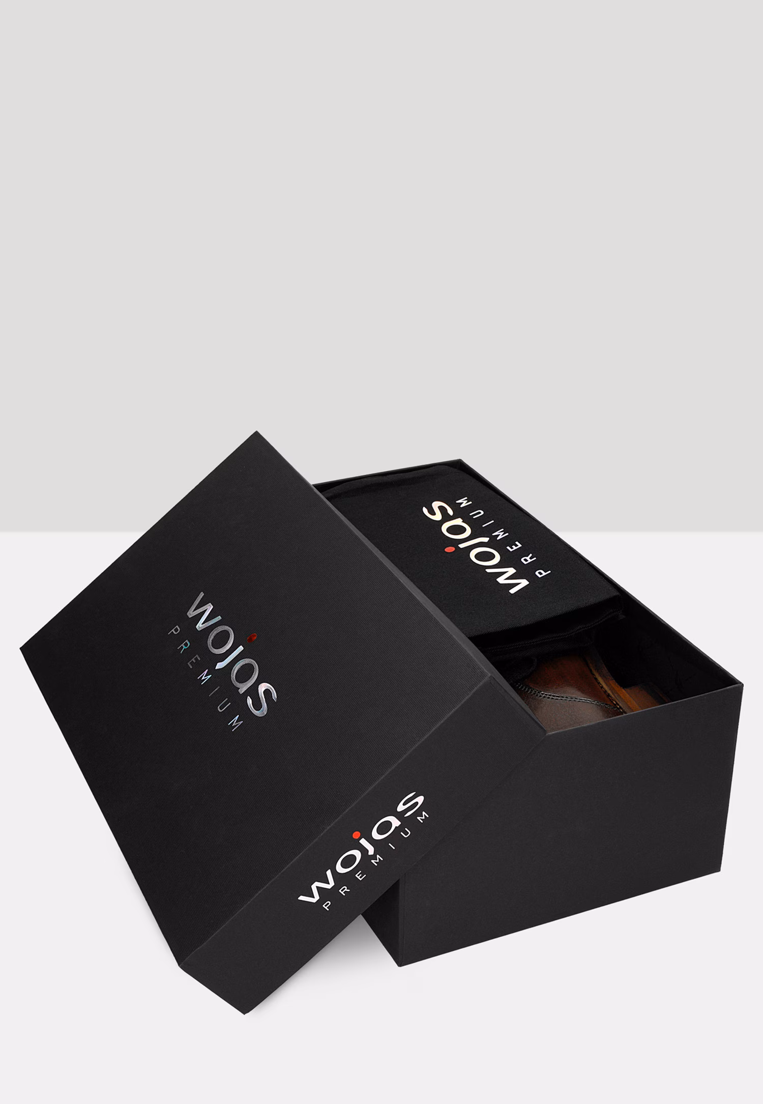 PREMIUM brązowe wizytowe półbuty męskie z niebieskim wnętrzem