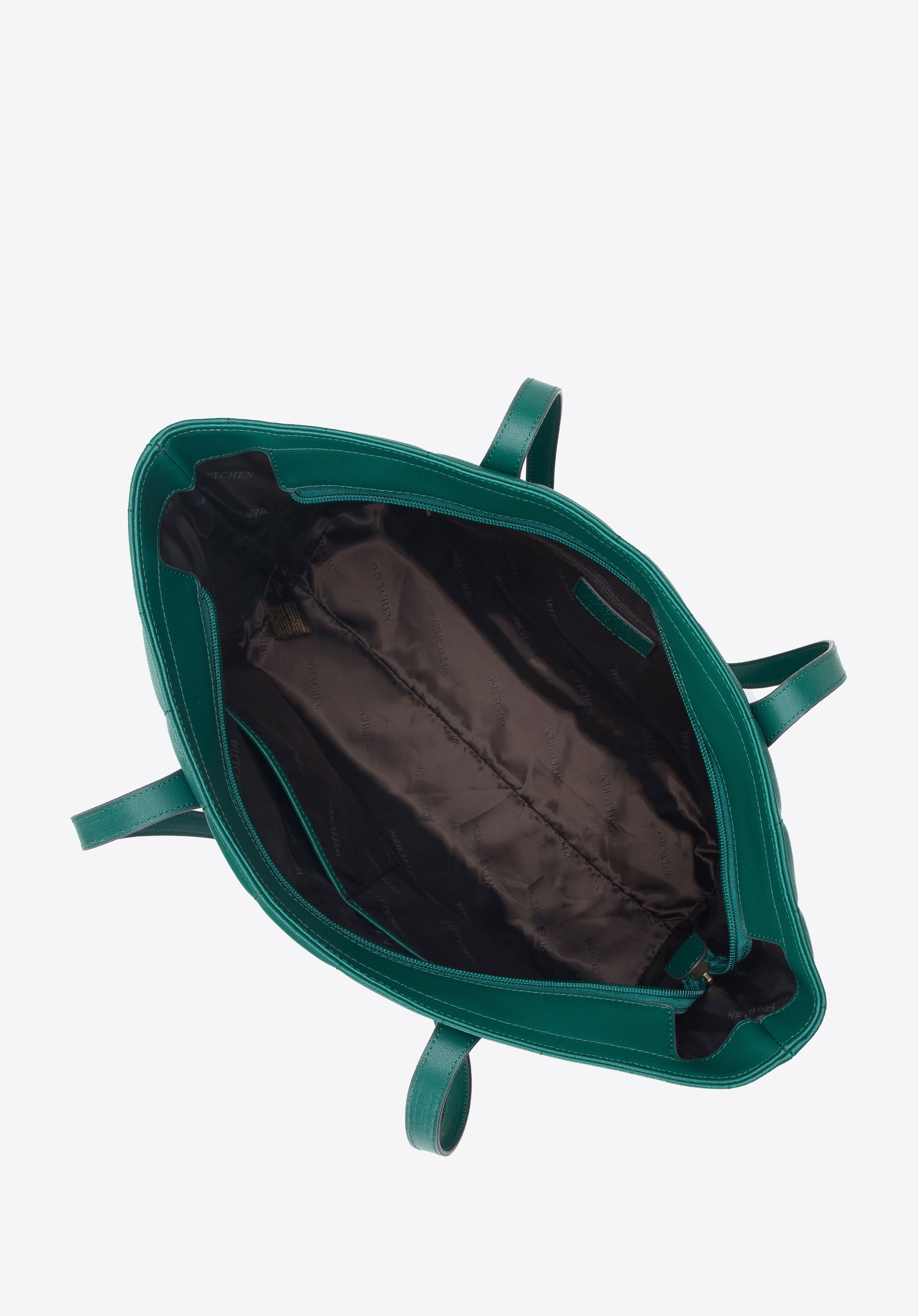 Torebka shopperka skórzana pikowana