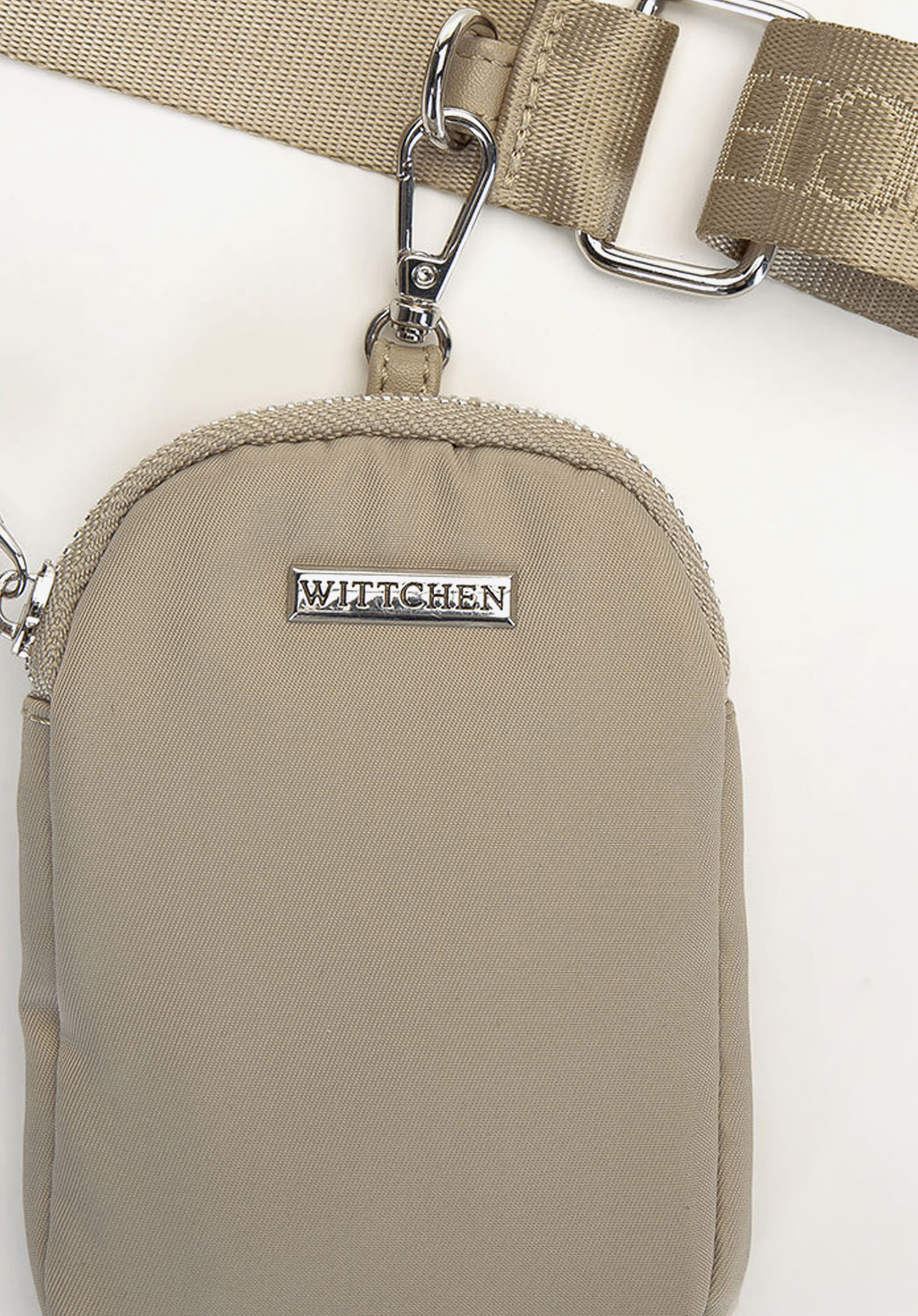 Torebka rogal z tkaniny z saszetką